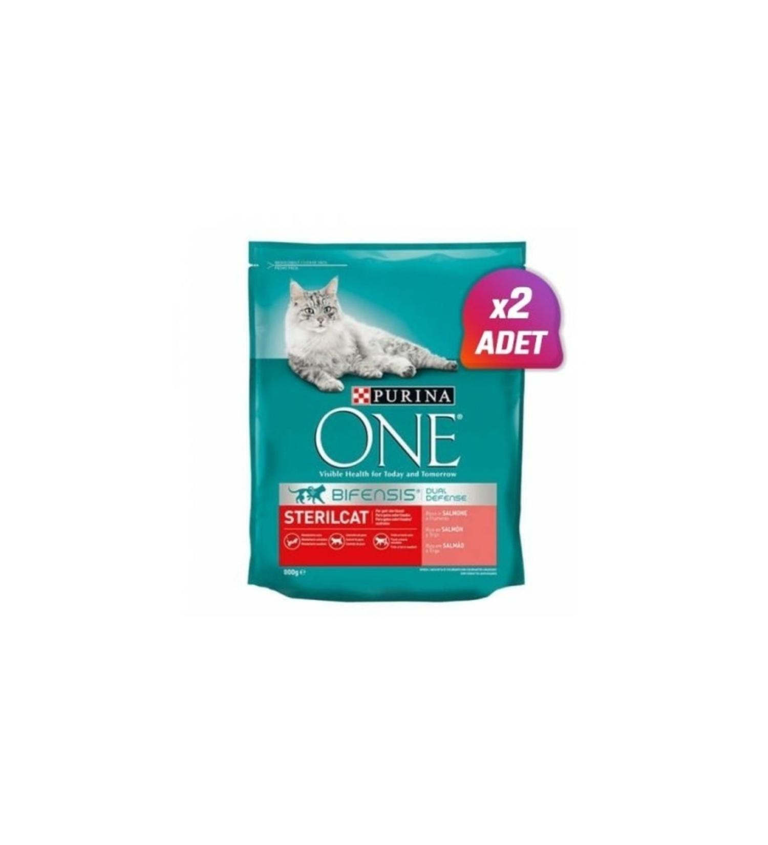 Purina 2 Pieces One Sterilized Salmon Sterilized Cat Food 800 gr