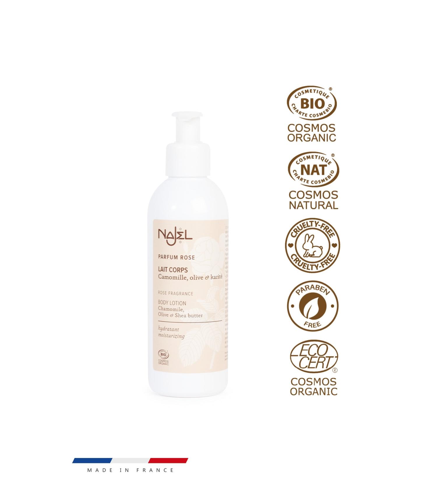 NAJEL Organic Rose Scented Body Lotion - 200 ml