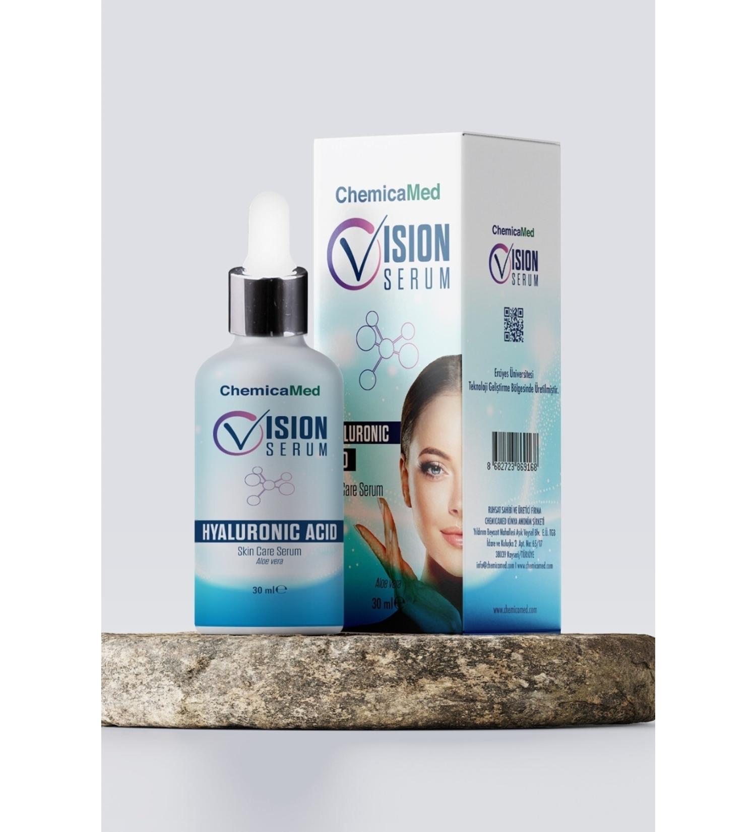 ChemicaMed Vision Serum Skin Care Serum (SMOOTHING MOISTURIZING WITH HYALURONIC ACID & ALOE VERA) - Buy Online on GoSupps.com