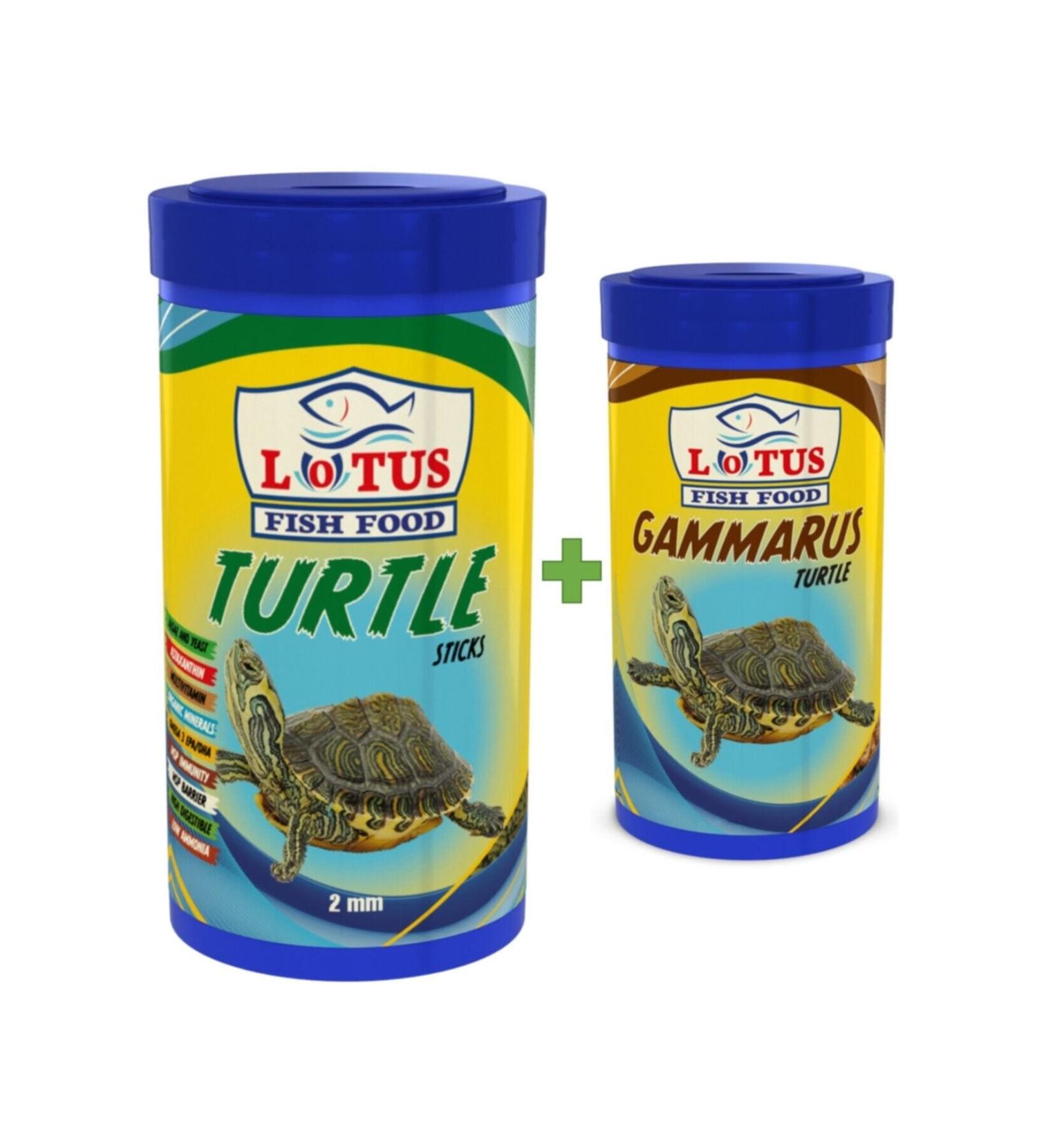 Lotus Turtle 1000 ml and Gammarus 250 ml Turtle Reptile Food