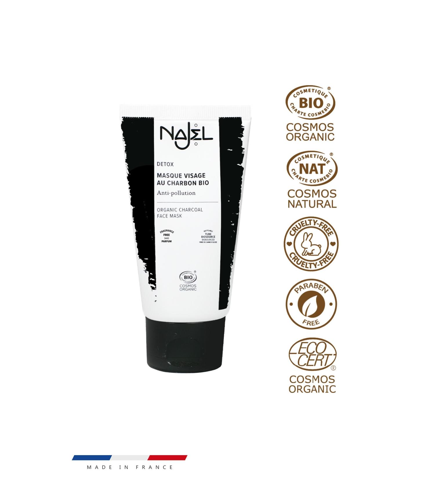 NAJEL Organic Charcoal Face Mask - 75ml