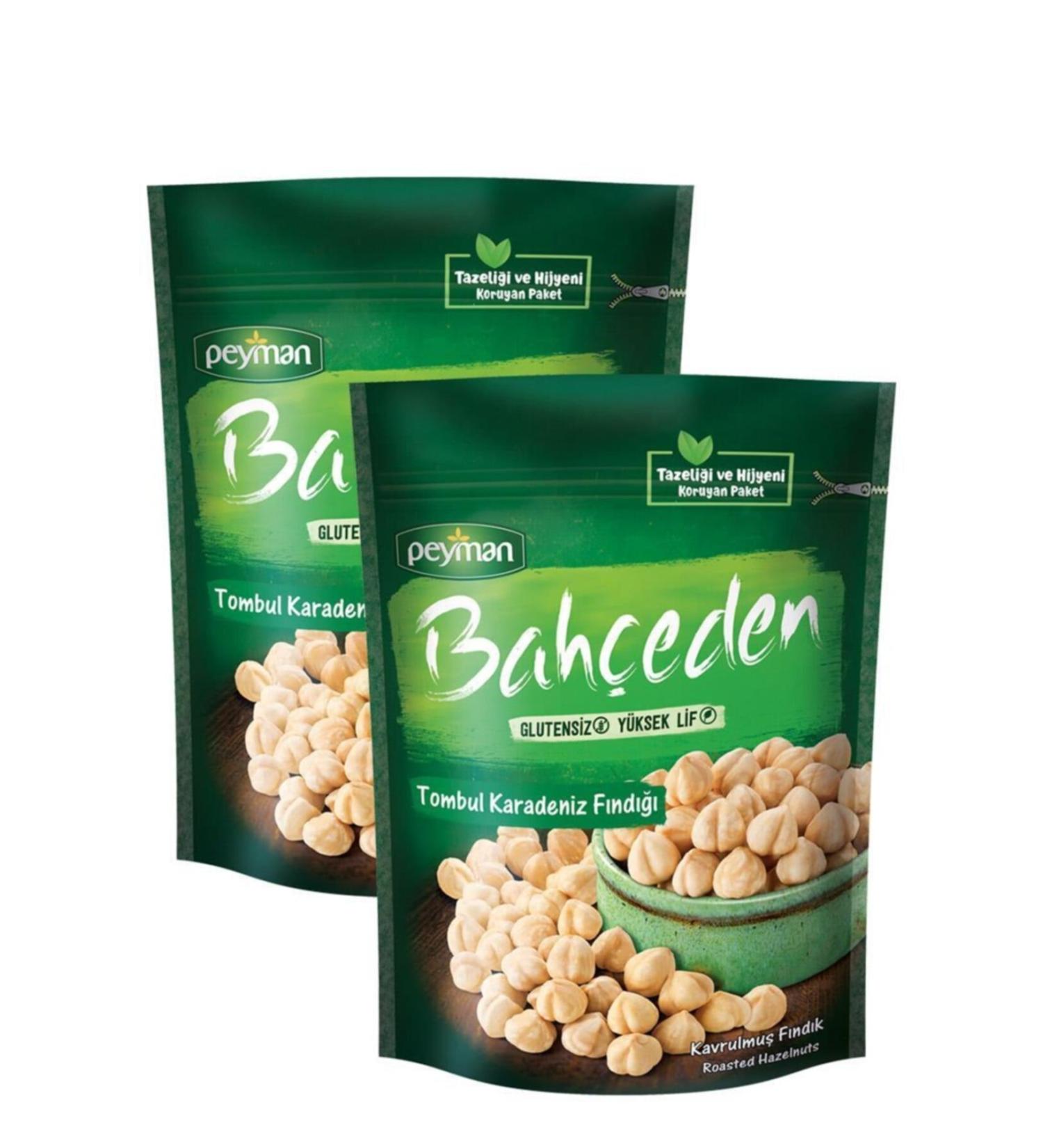 Peyman Bah eden Roasted Plump Black Sea Hazelnuts 160 Gr X 2 Pieces