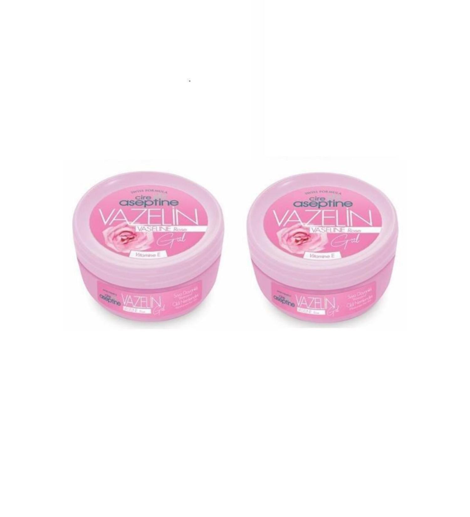 Cire Aseptine Rose Vaseline 150 Ml 2 Pieces