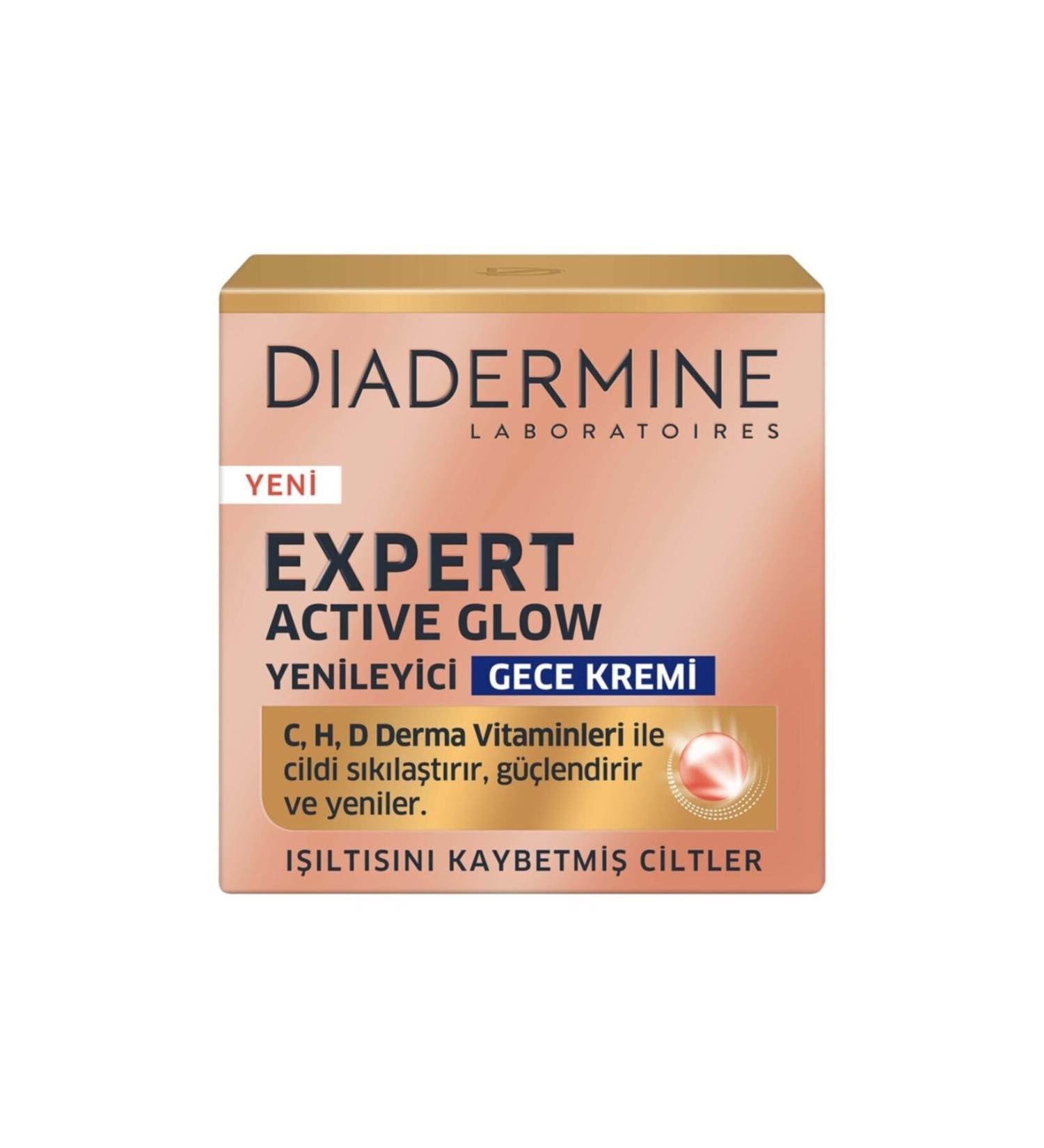 Diadermine Expert Active Glow Regenerating Night Cream 50 Ml - Buy Online on GoSupps.com