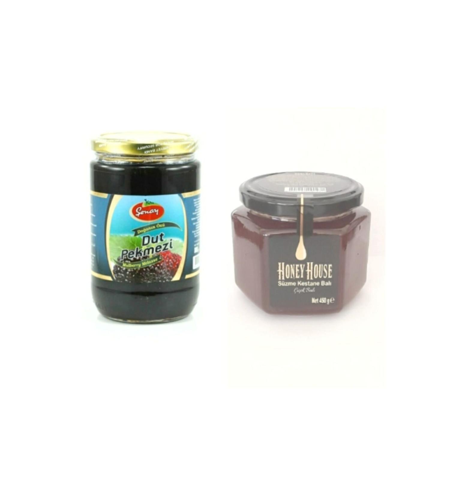 enay Advantageous Package Chestnut Honey 450gr + Mulberry Molasses 800gr