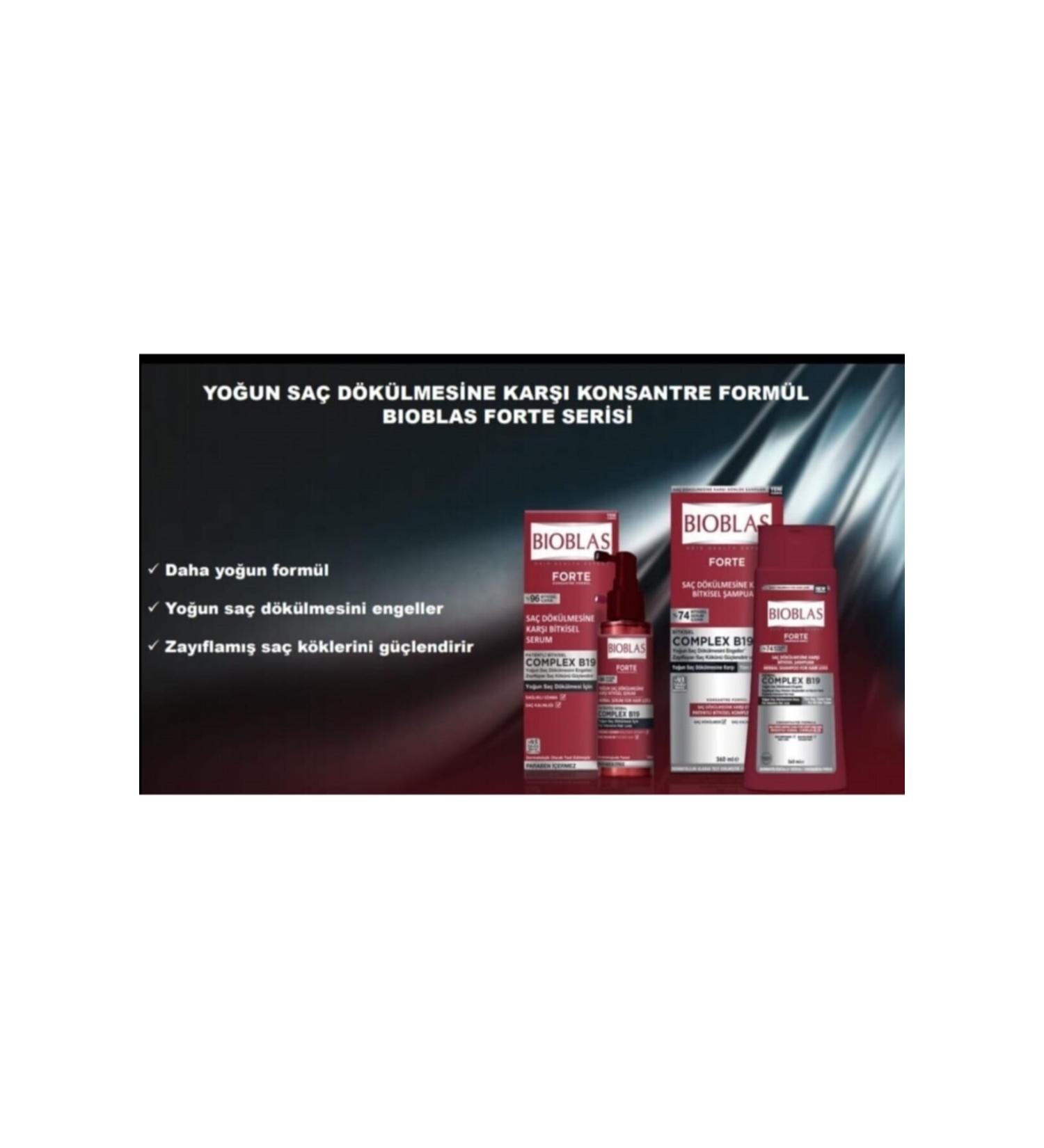 Bioblas Forte Anti Hair Loss Serum and Shampoo Set 100 Ml + 360 Ml - Buy Online on GoSupps.com