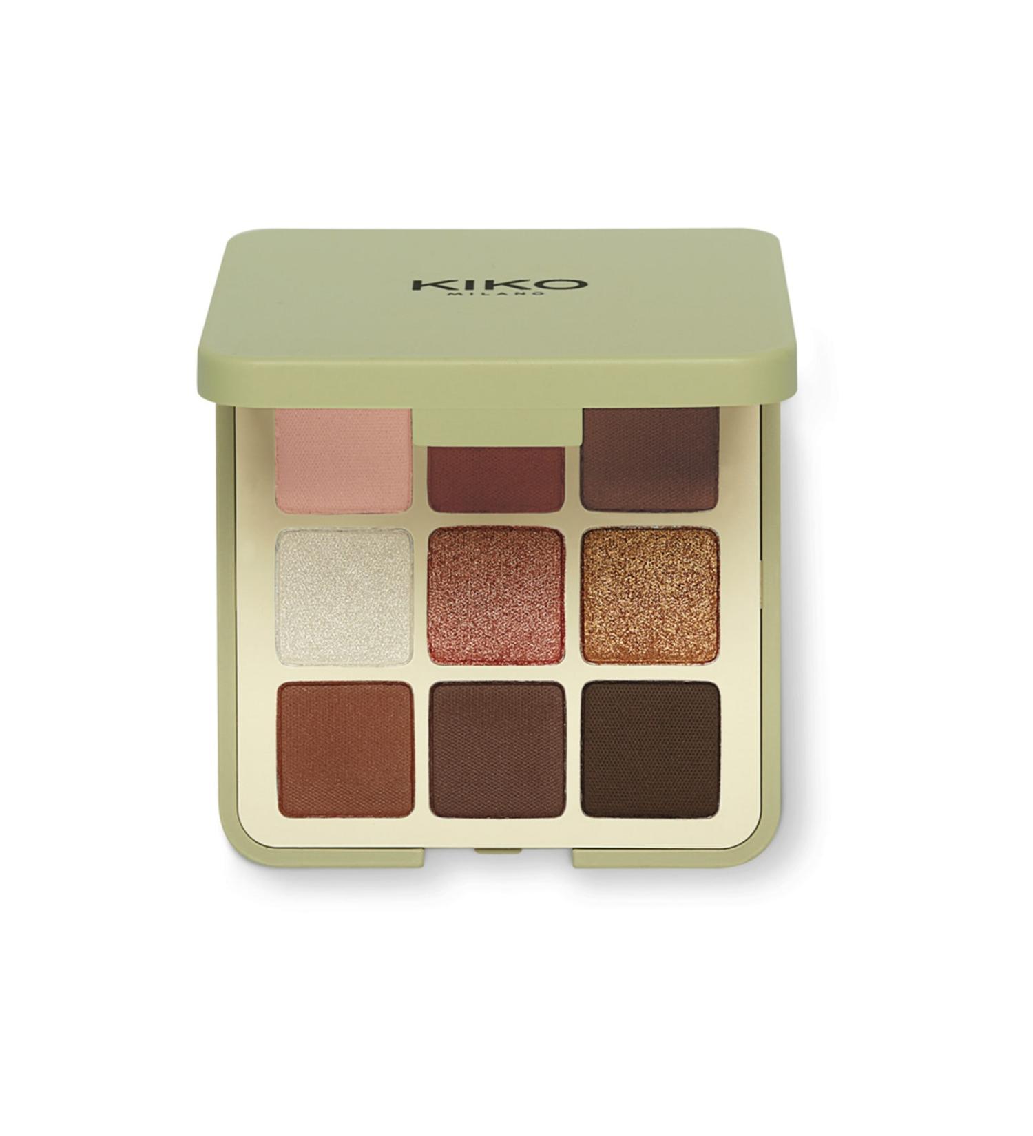 KIKO 9-Piece Eyeshadow Palette - New Green Me Eyeshadow Palette 101 Cool Spice