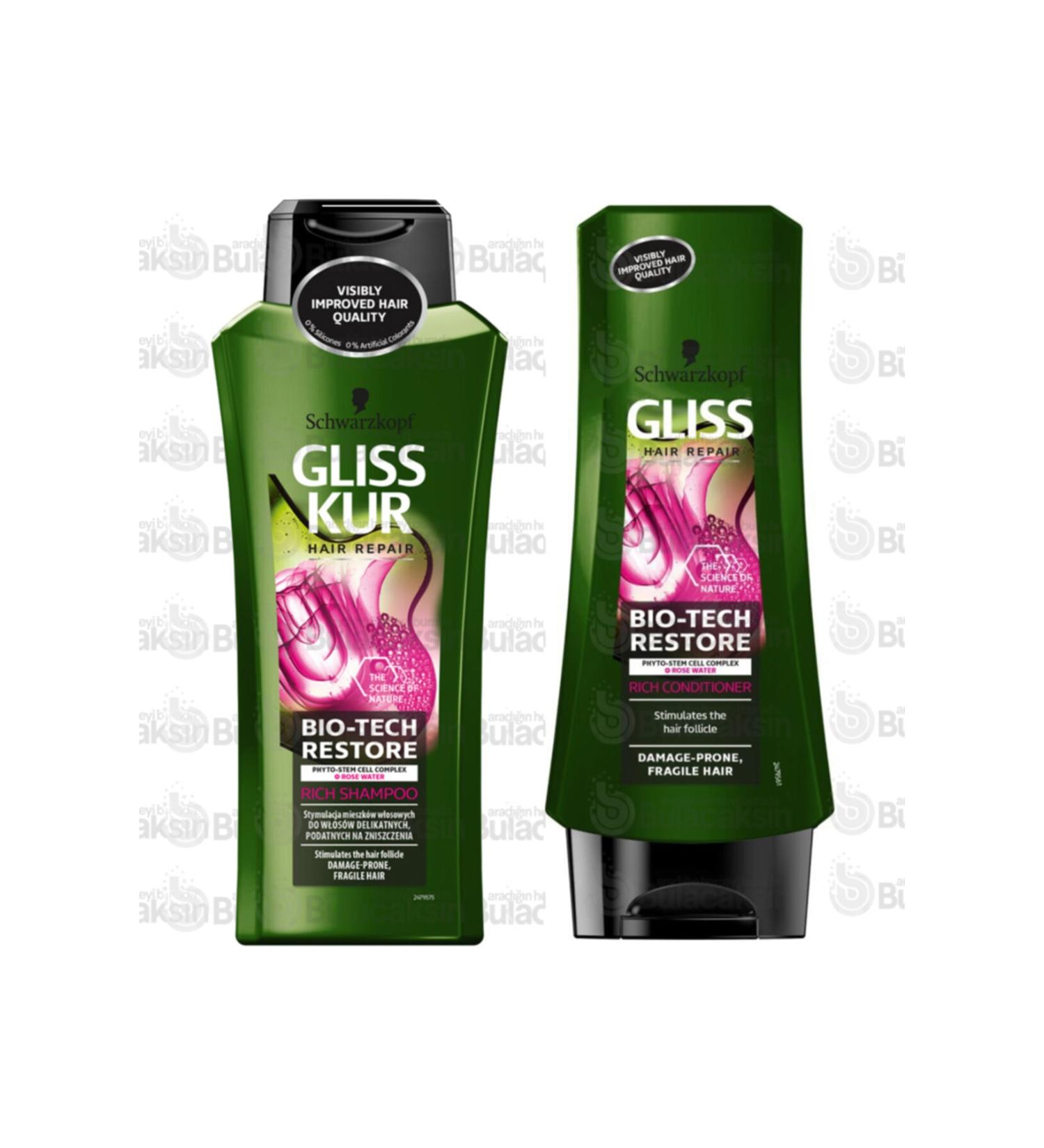 Gliss Bio-tech Restore Strengthening Shampoo + Conditioner Set