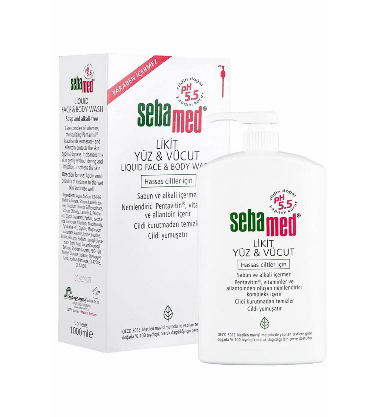 Sebamed 1000 Ml Liquid Face and Body Cleansing Gel