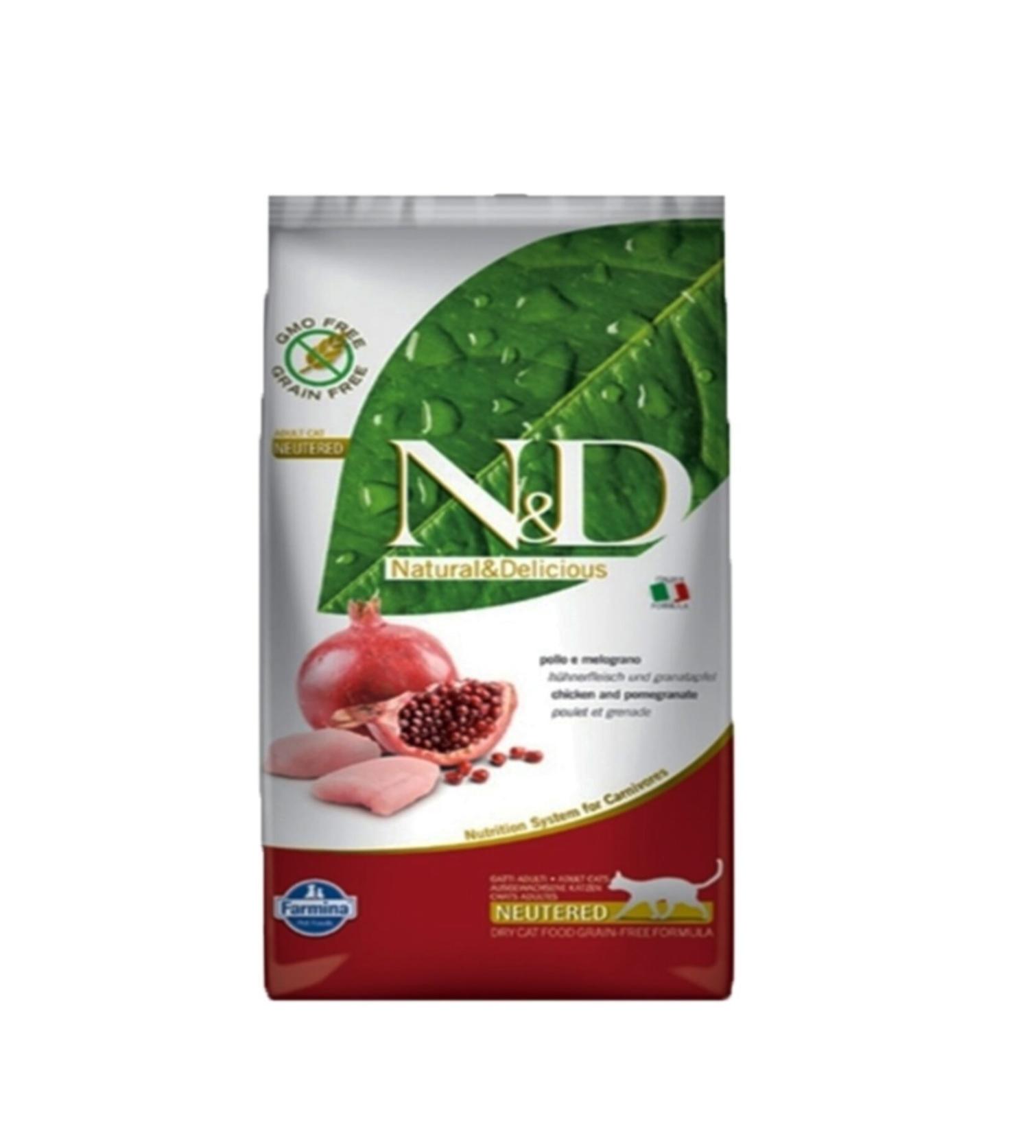 N & D Grain-Free Chicken Pomegranate Sterilized Adult Cat Food - 1.5 Kg
