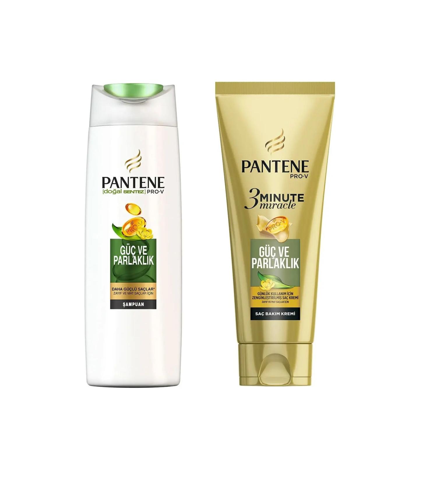 Pantene Natural Synthesis Power and Shine 500 ml 3 Minute Miracle Hair Care Cream Power and Shine 200 ml - Buy Online on GoSupps.com