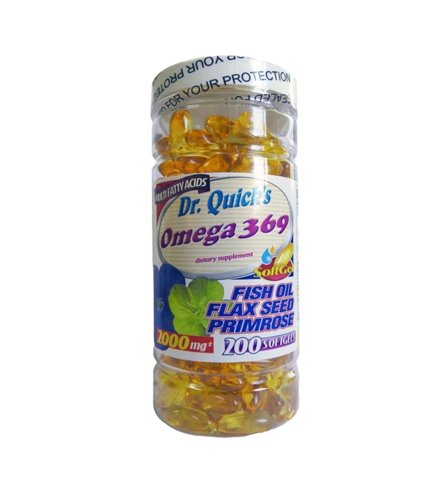 Dr Quicks Omega 3.6.9 Flax Seed Oil Primrose Oil 200 Softgel