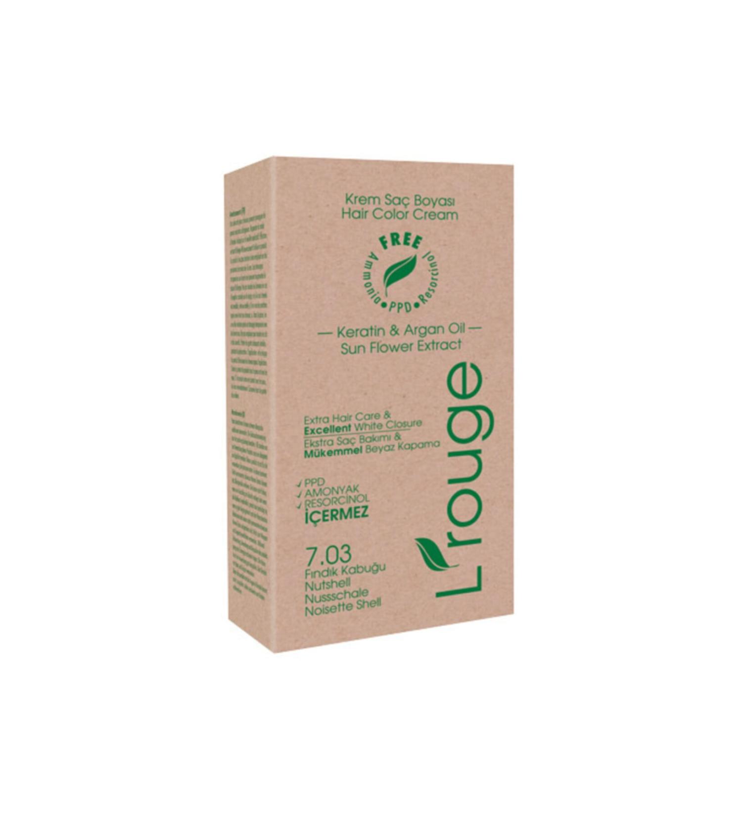 L'ROUGE L'rouge Ammonia-Free Organic Cream Hair Colors Hazelnut Shell - Buy Online on GoSupps.com