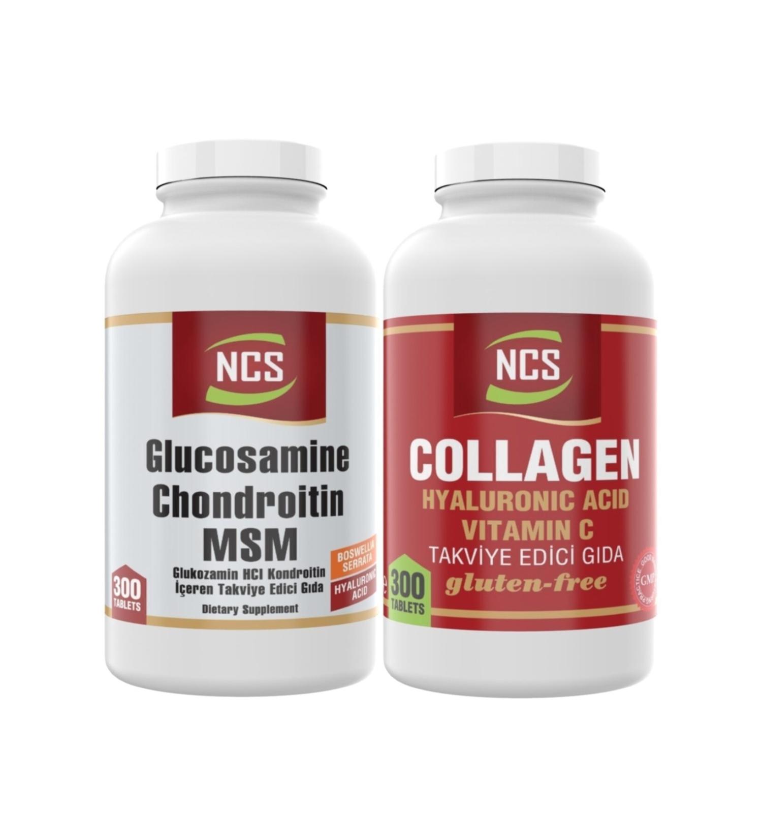 Ncs Glucosamine Chondroitin Msm Hyaluronic Acid 300 Tablets Hydrolyzed Collagen Cvit 300 Tablets - Buy Online on GoSupps.com