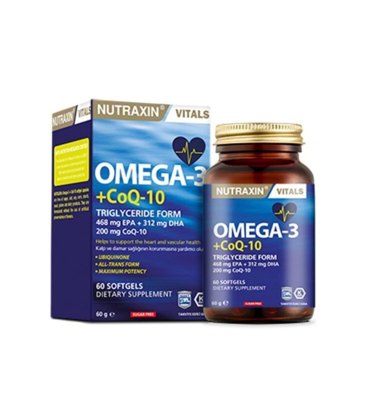Nutraxin Omega3+coq-10 60 Softgels