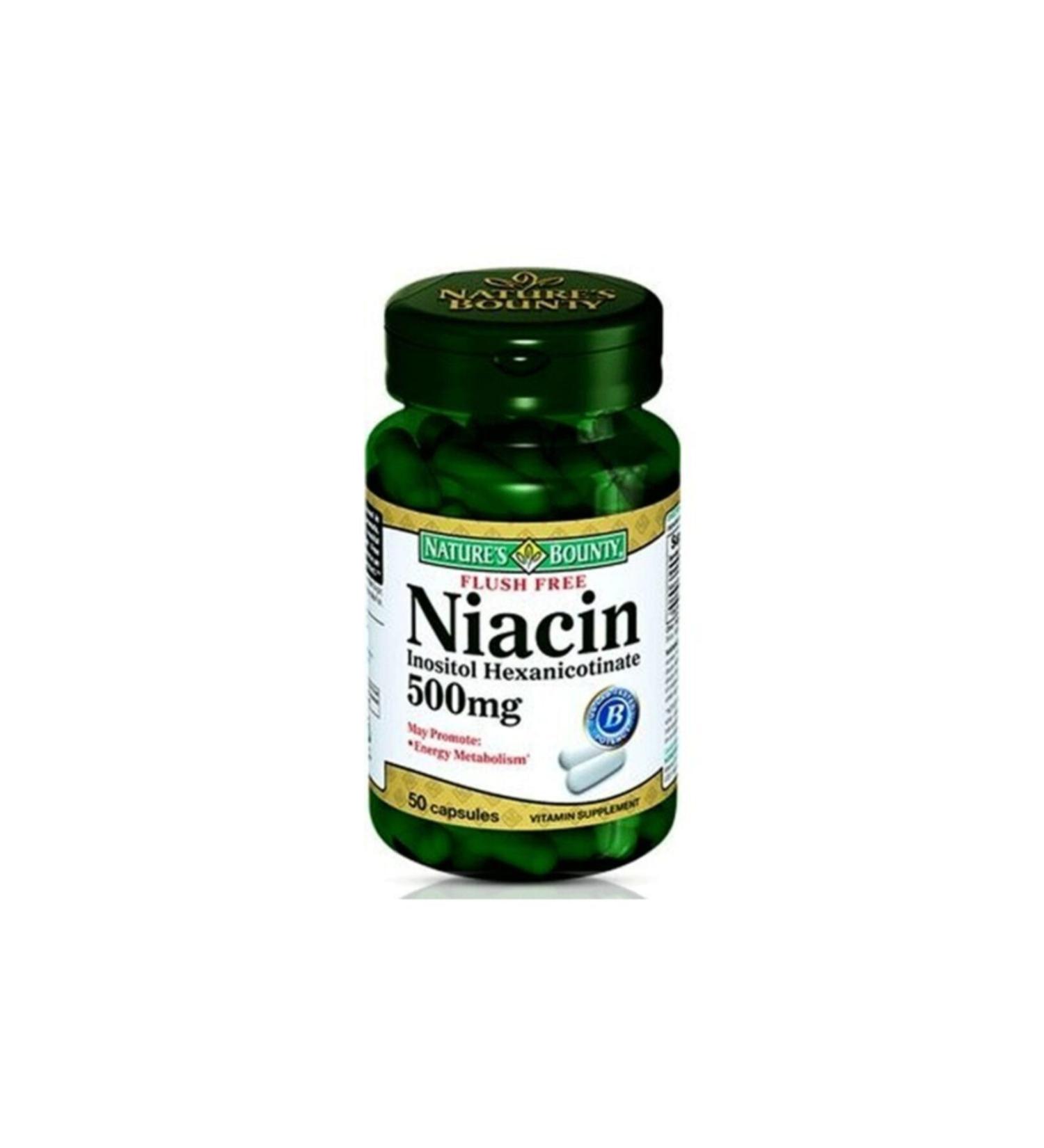 Natures Bounty Niacin 500 Mg 50 Capsules