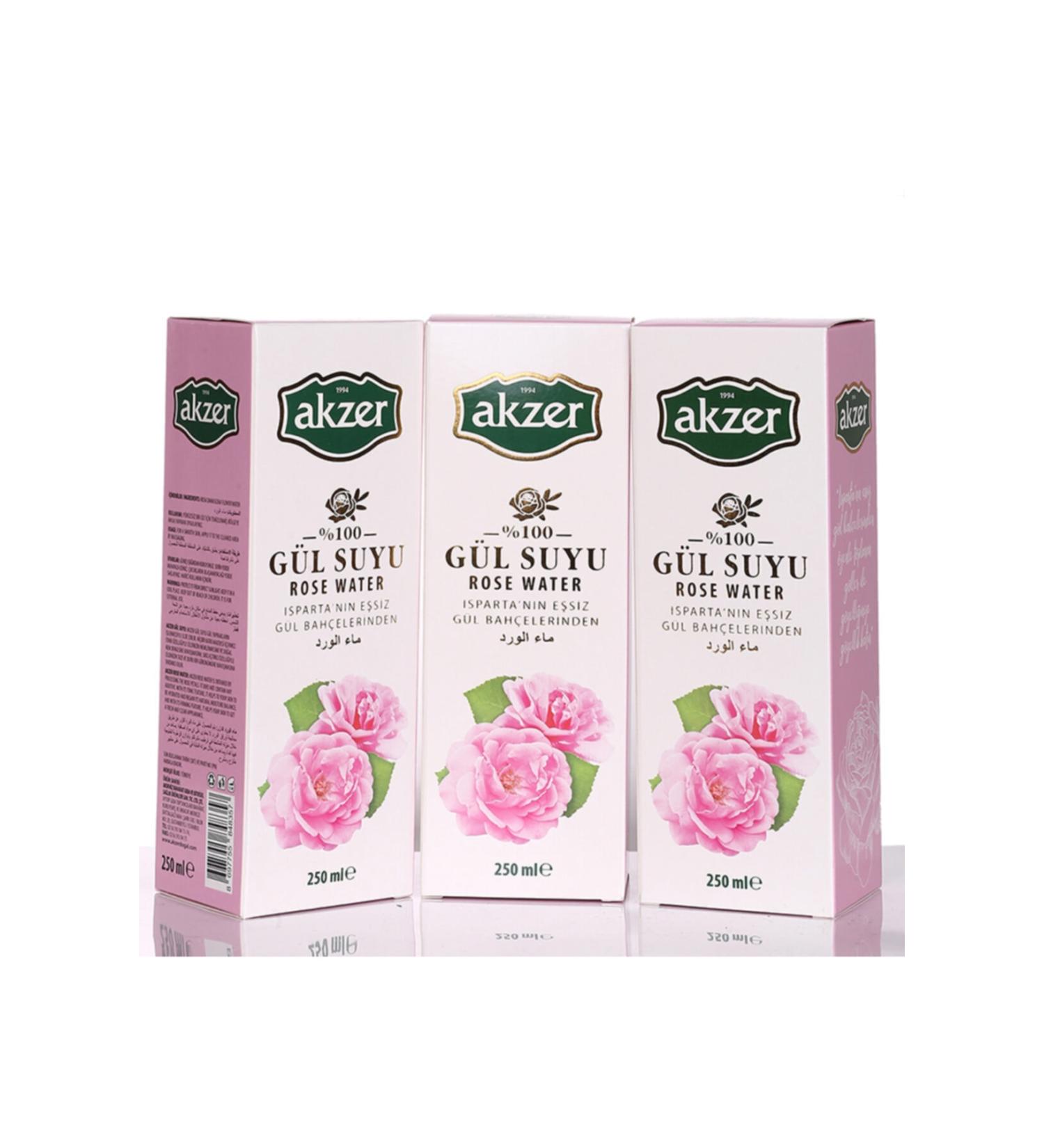 Akzer Rose Water 0 rose water hygienic 3 PIECES 250 ML Akzer