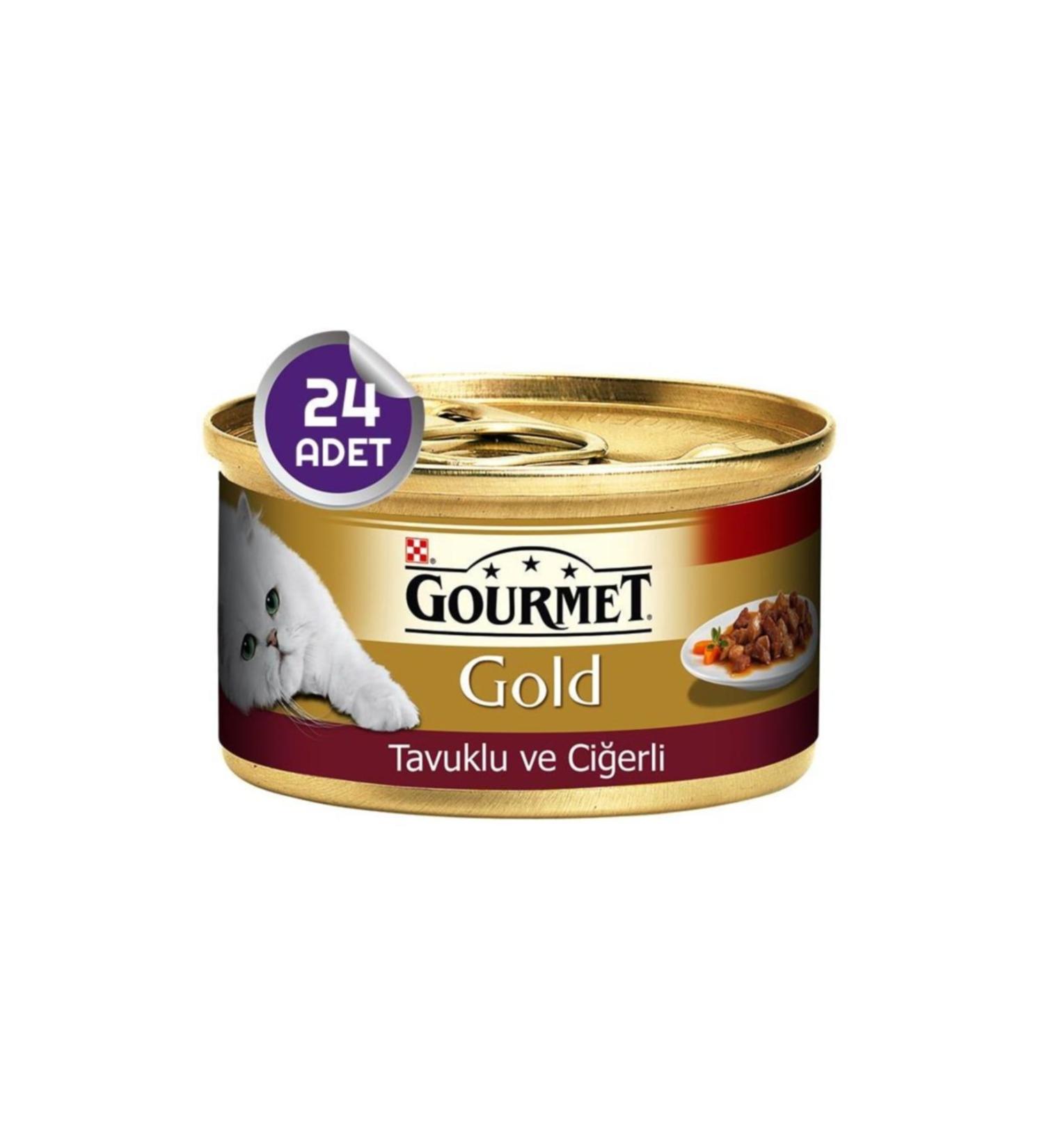 Gourmet Gold Chicken Liver Cat Canned Food 85 Gr 24 Pieces