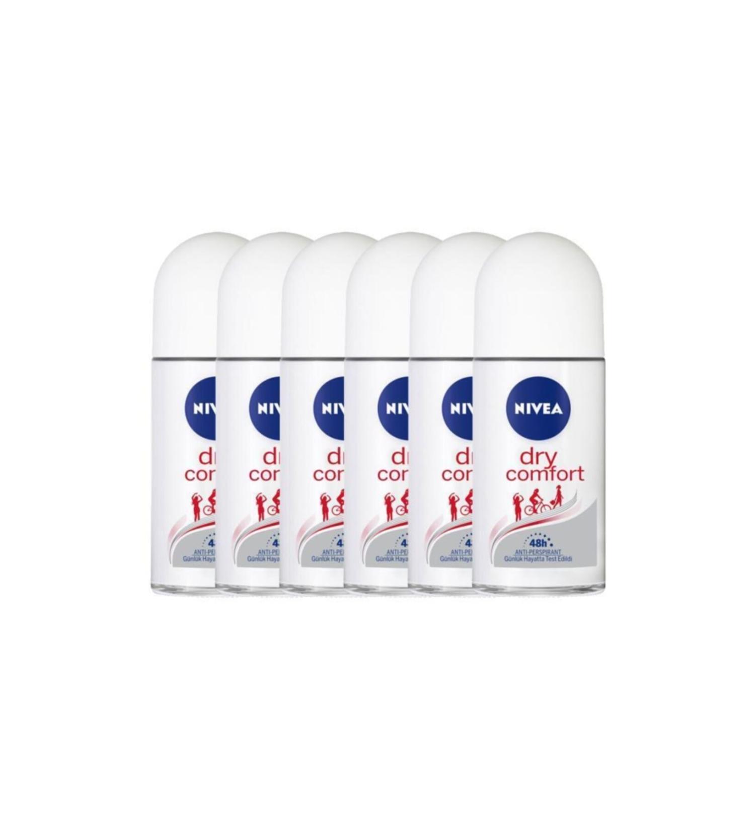 NIVEA Dry Comfort Women 50 ml Roll-on 6 Pack Advantageous Package