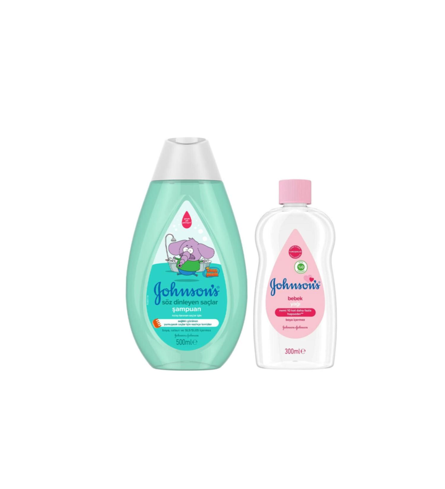 Johnson's King Shakir Obedient Hair Shampoo 500 ml Baby Oil 300 ml