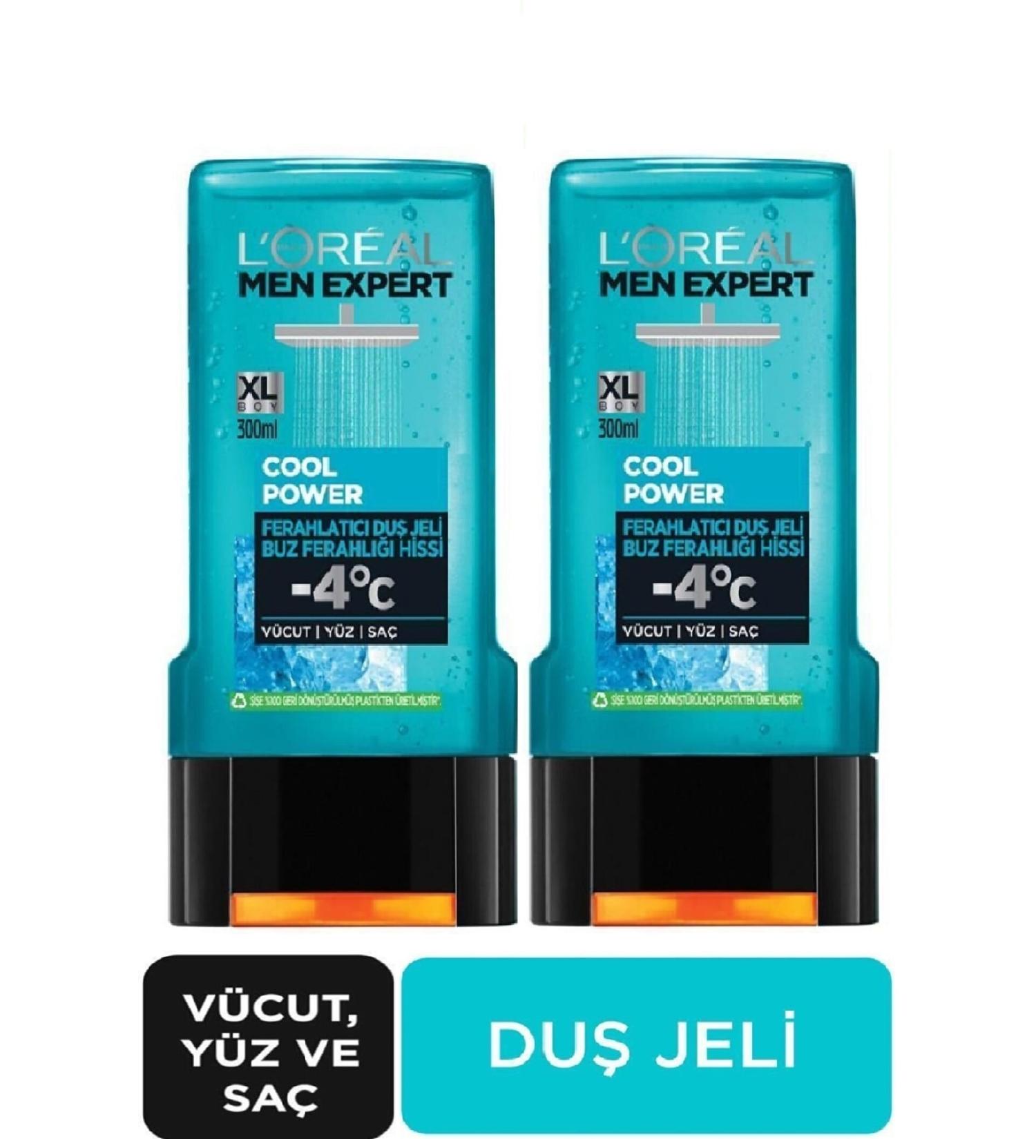 L'Oreal Paris Men Expert Cool Power Refreshing Shower Gel 300 Ml X 2 Pieces - Buy Online on GoSupps.com