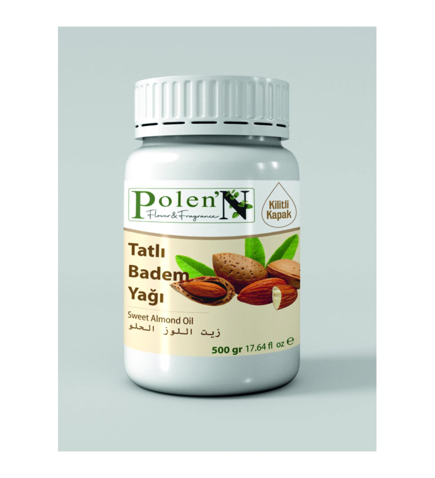 pollen'n flower&fragrance Sweet Almond Oil 500 Gr. Pure Raw Material