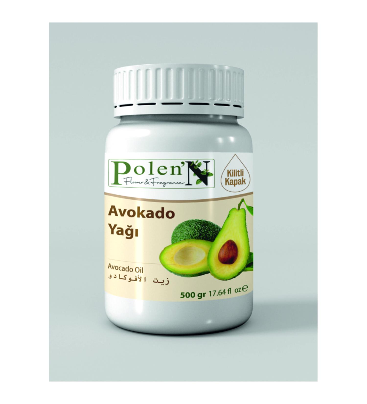 pollen'n flower&fragrance Avocado Oil 500 Gr. Pure Raw Material
