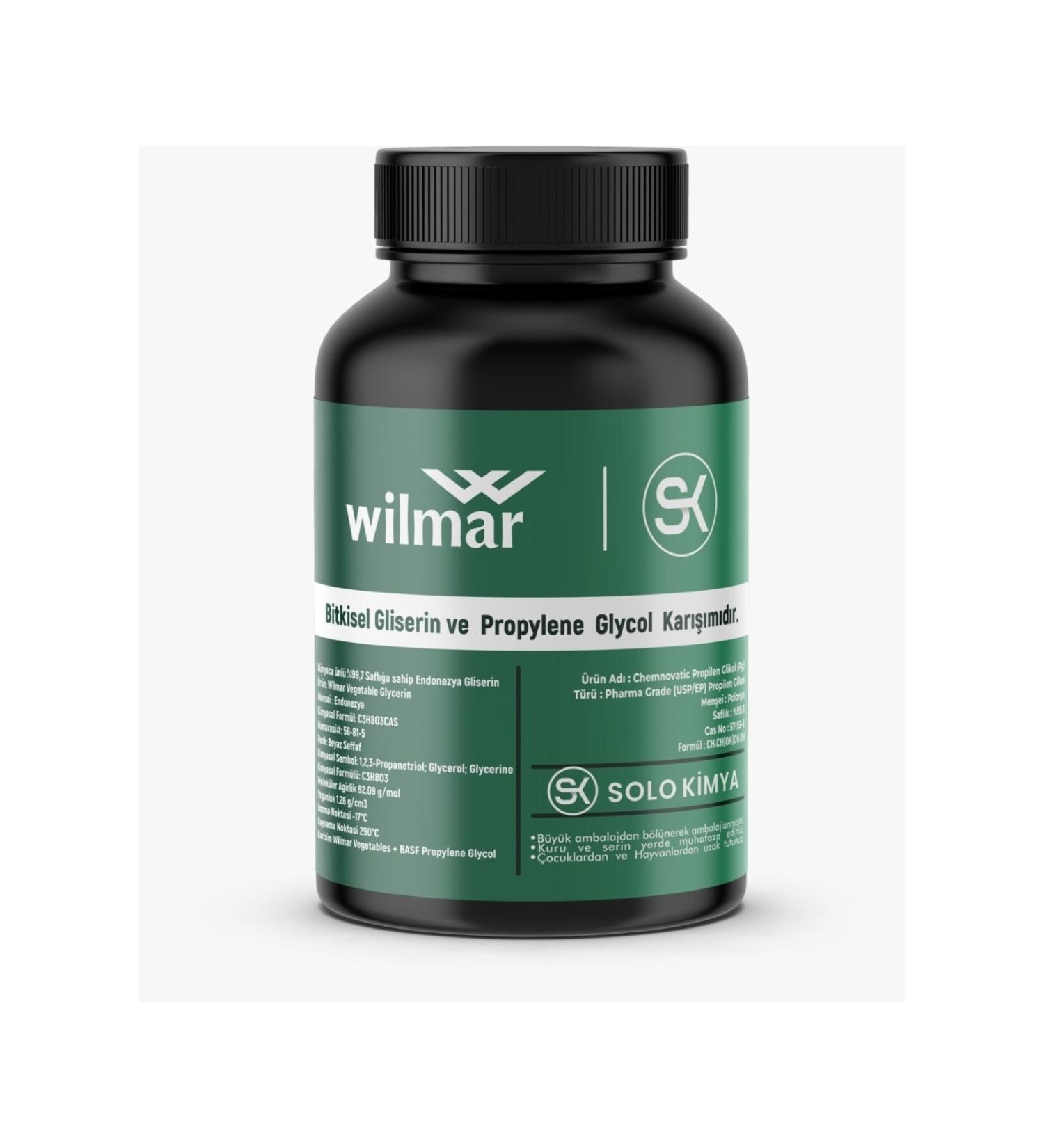 Wilmar Solo Kimya Glycerin 1000 Ml - 12 Mg 80-20 N-base