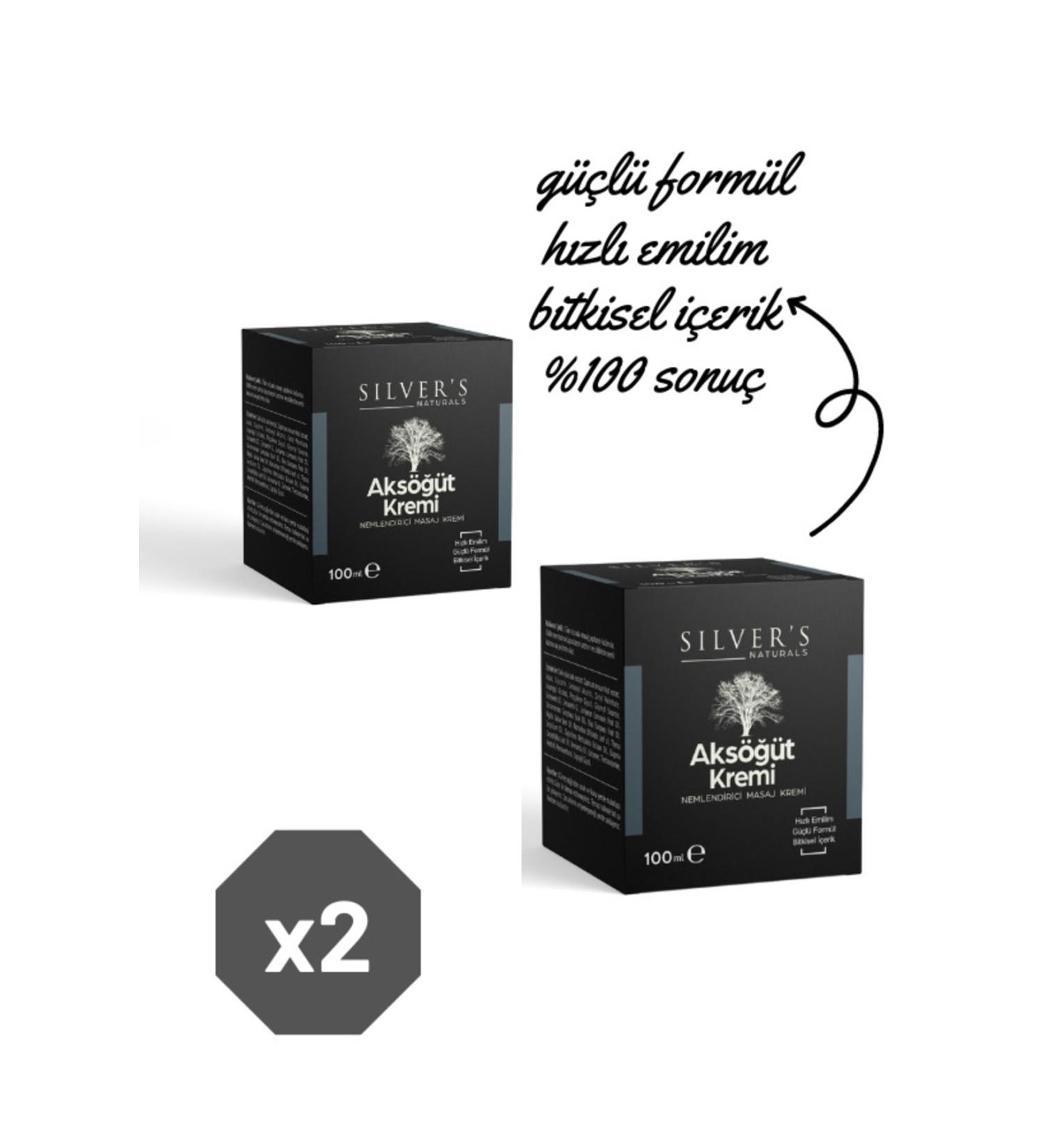 Silver's Naturals White Willow Extract Pain and Massage Cream-100 ml X 2 Pieces