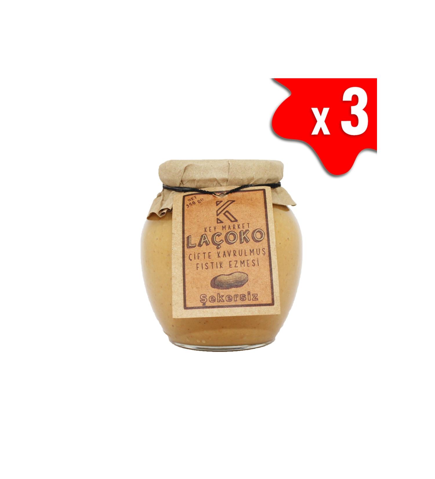 LA OKO 1050 Grams Sugar-Free Additive-Free Gluten-Free Vegan Natural Double Roasted Peanut Butter