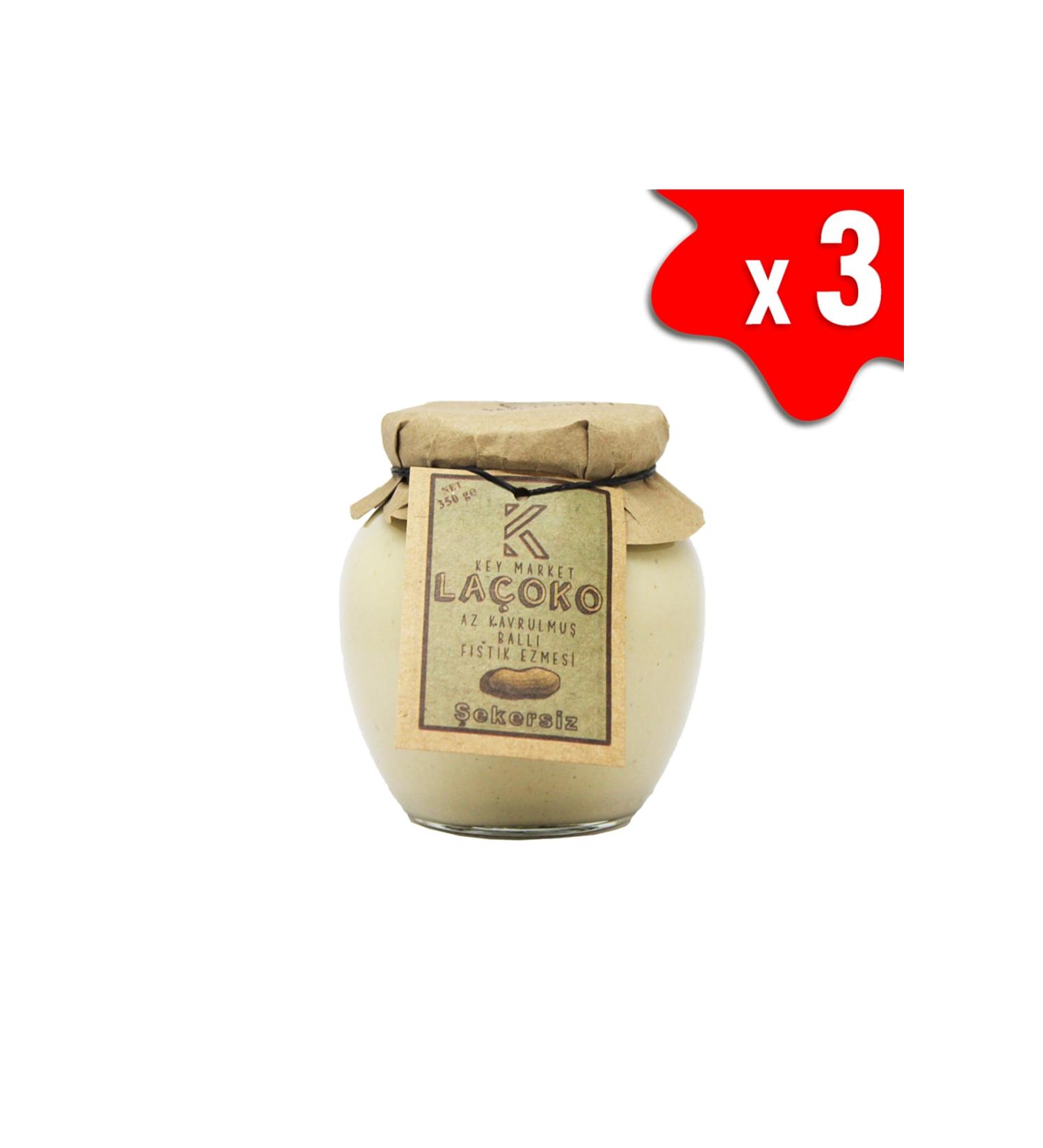 LA OKO 1050 Grams Sugar-Free Additive-Free Gluten-Free Natural Lightly Roasted (Raw) Peanut Butter with Honey