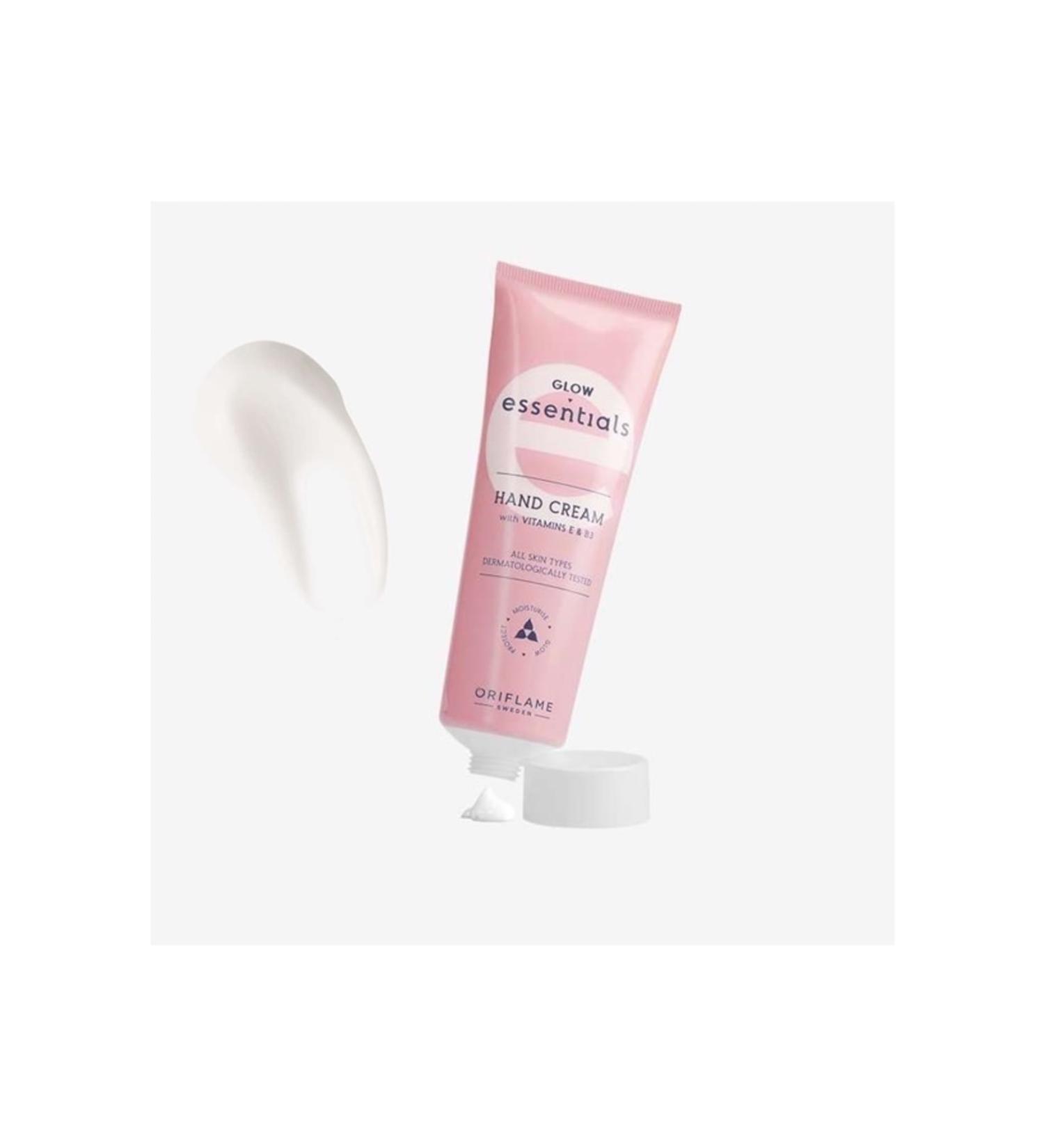 Oriflame Glow Essentials Vitamin E & B3 Paraben Free Non-GMO Hand Cream 75 ml - Buy Online on GoSupps.com