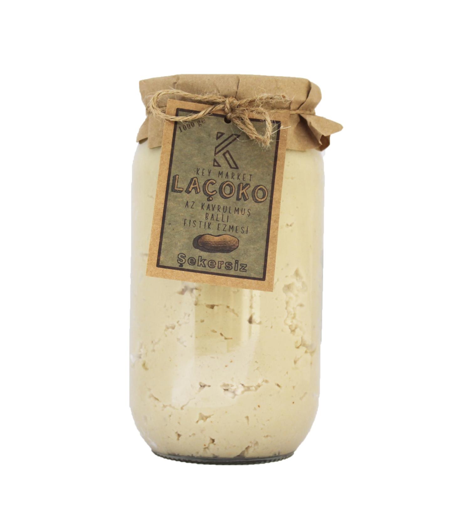LA OKO La oko 1 Kg Sugar-free Additive-free Gluten-free Lightly Roasted (RAW) Peanut Butter with Honey