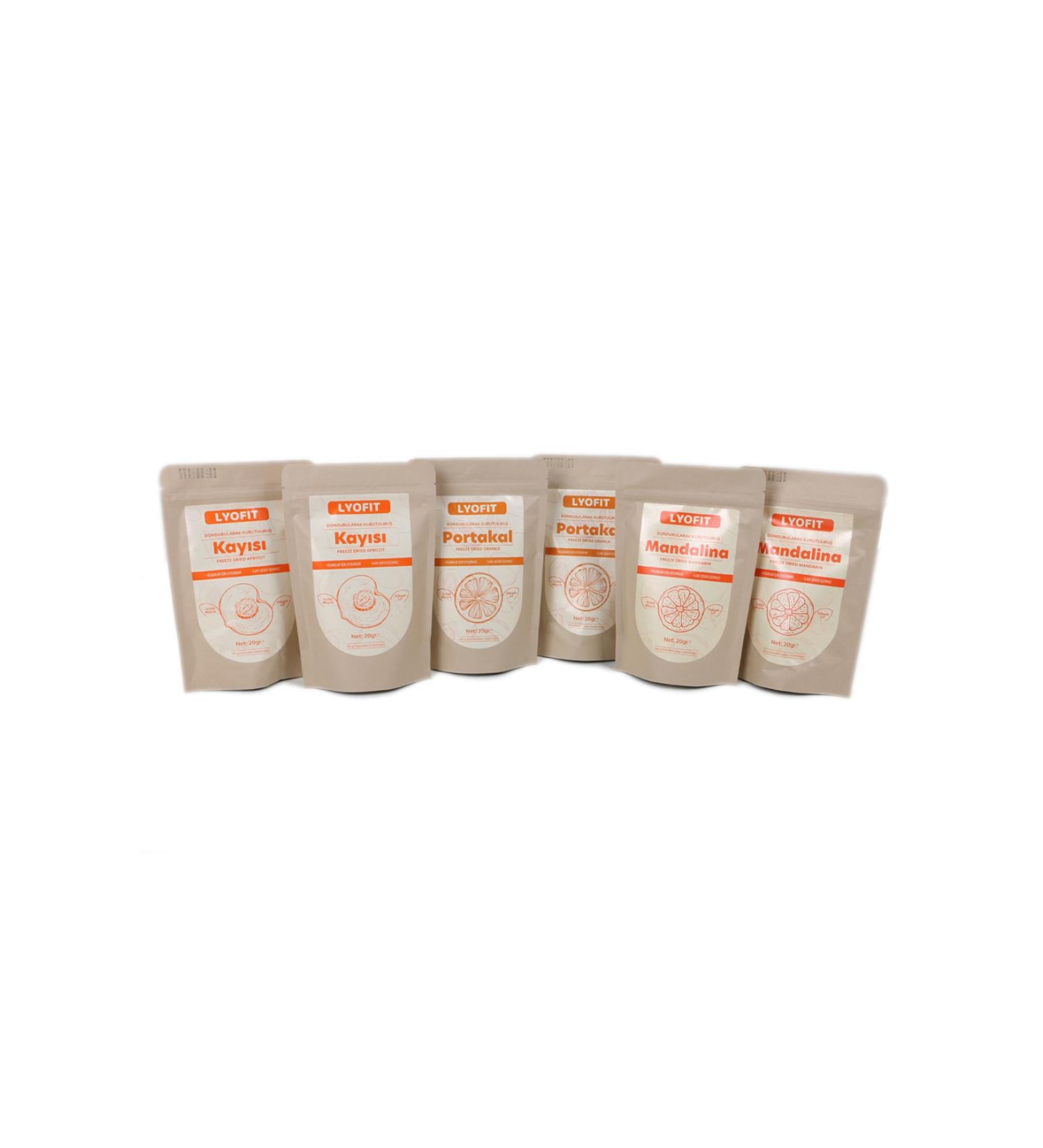 Lyofit Food 6 Pack (2XAPRICOT 2XORANGE 2XTANGERINE) (FREEZE-DRIED)