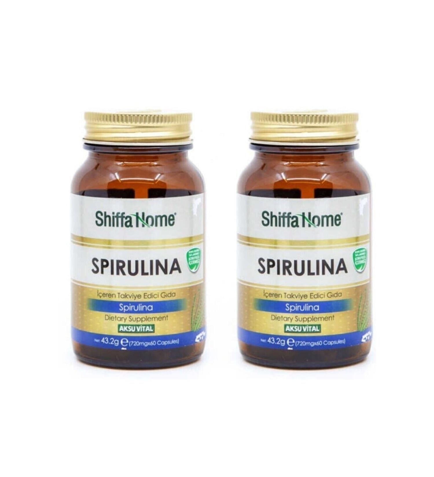 Shiffa Home Spirulina 720 Mg 60 Capsules X 2 Pieces