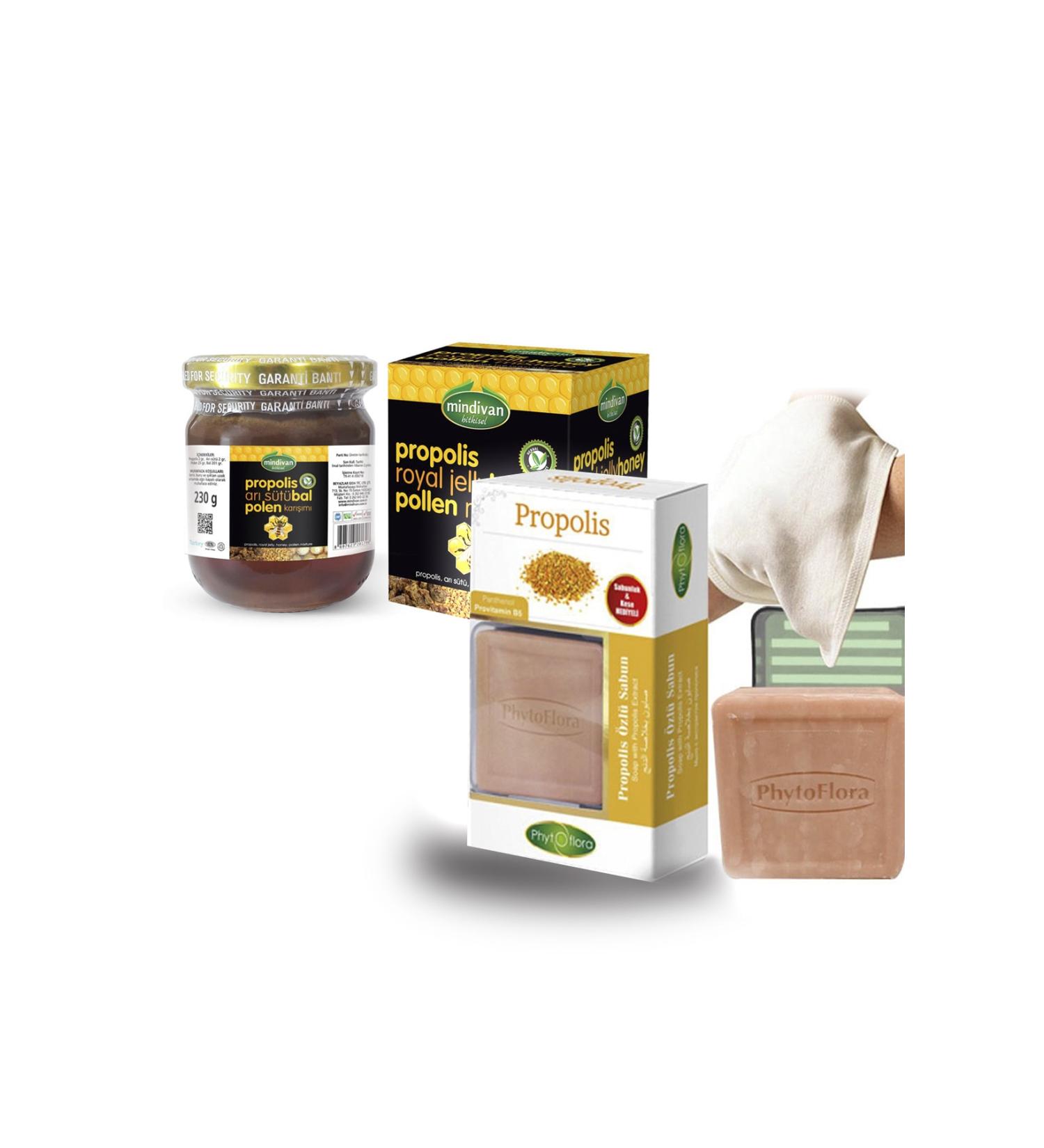 Mindivan Propolis Royal Jelly Honey Pollen and Propolis Extract Soap