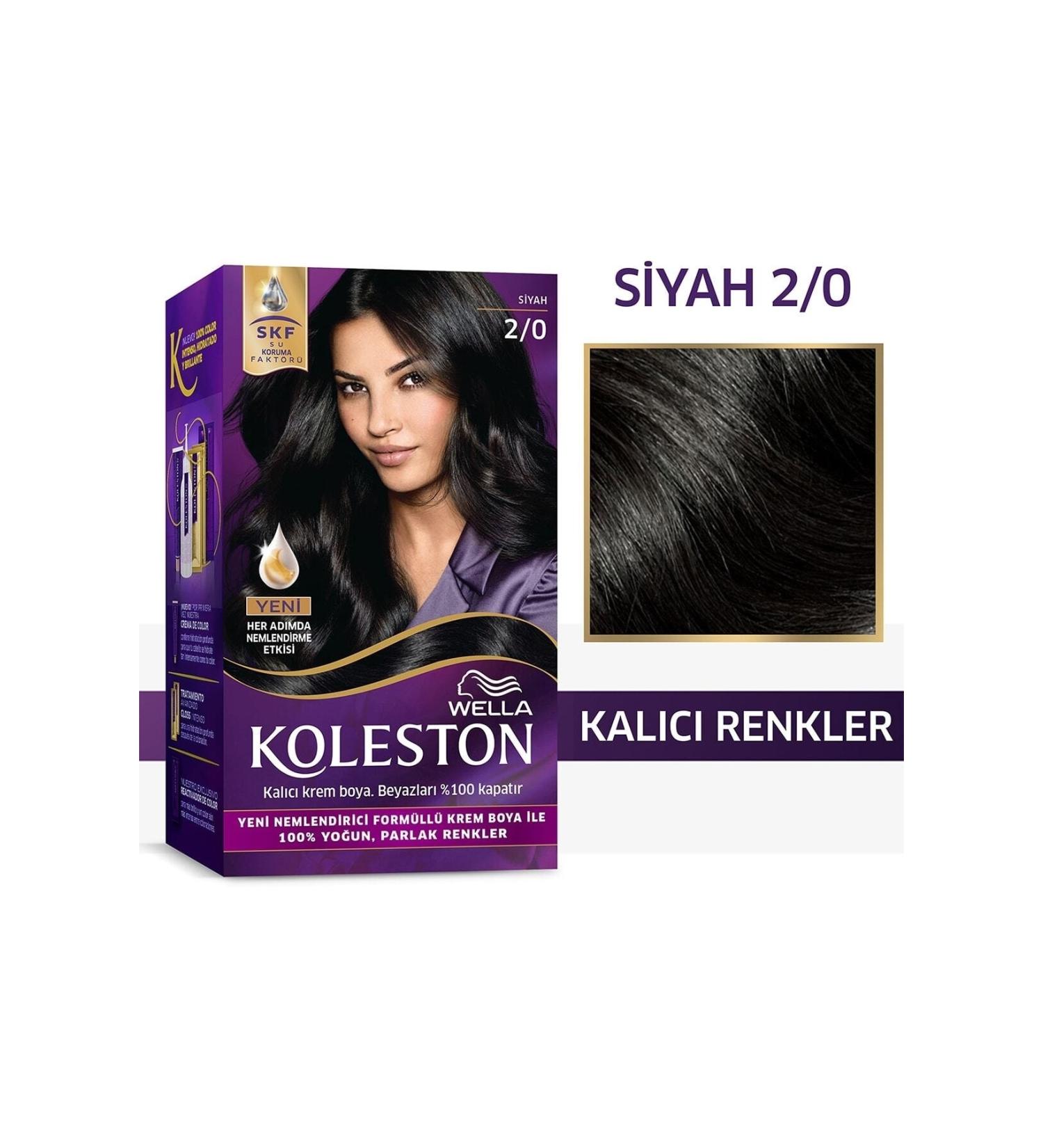 Wella Koleston Kit Hair Dye 2/0 Black - Buy Online on GoSupps.com