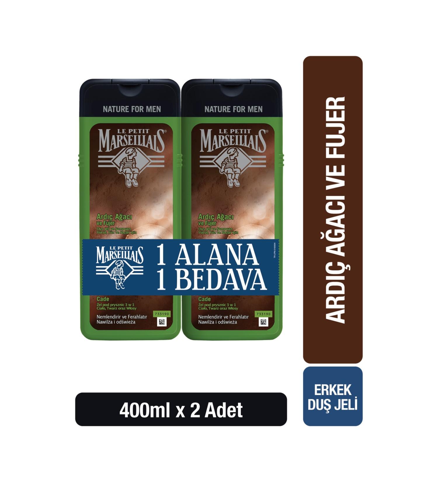 Le Petit Marseillais Lpm Men Juniper Tree & Ferula Shower Gel 400ml X2