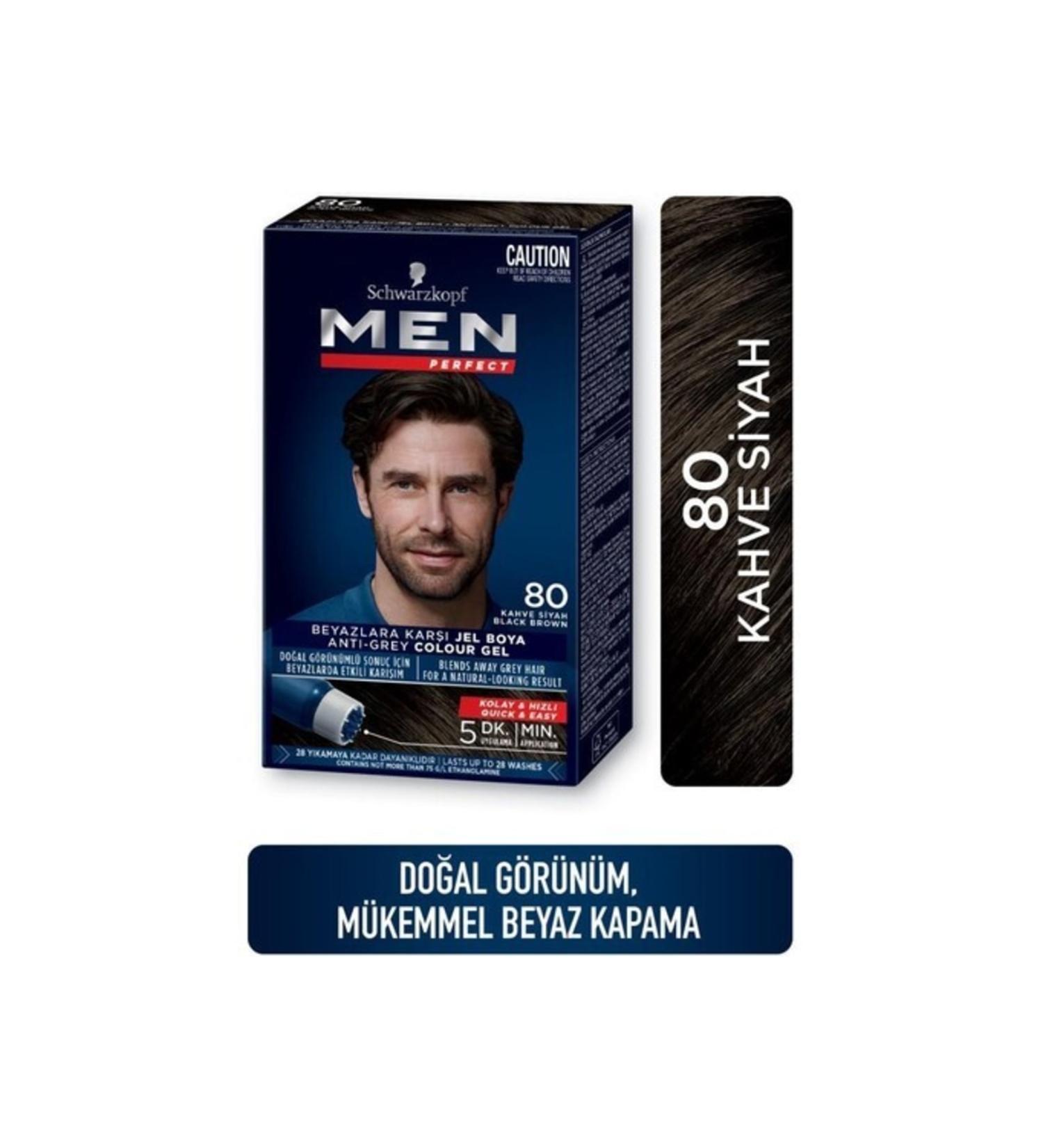 Schwarzkopf Men Perfect Hair Dye 80 - Brown Black