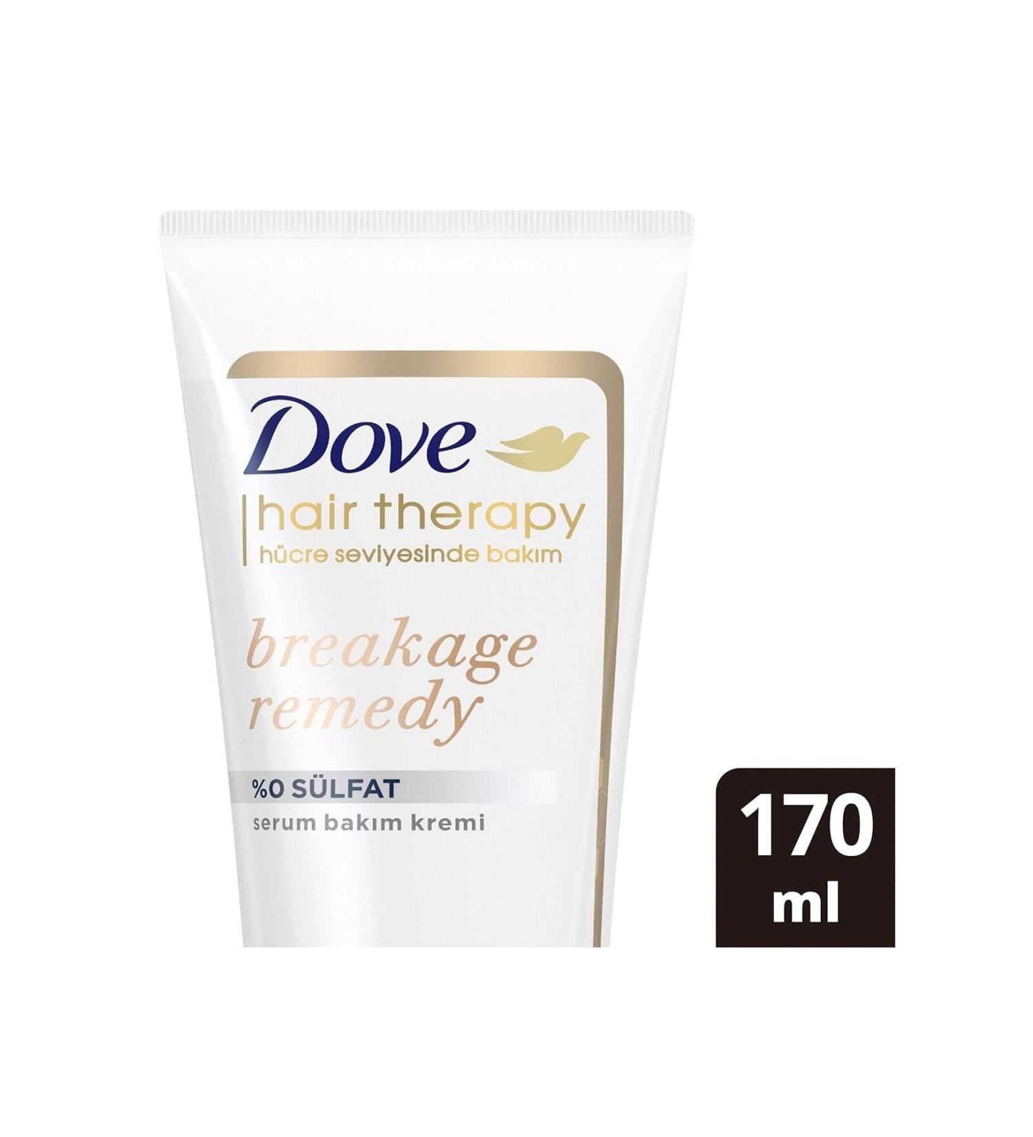 Dove Hair Therapy Serum Hair Care Cream Breakage Remedy 0% Sulfate 170 Ml