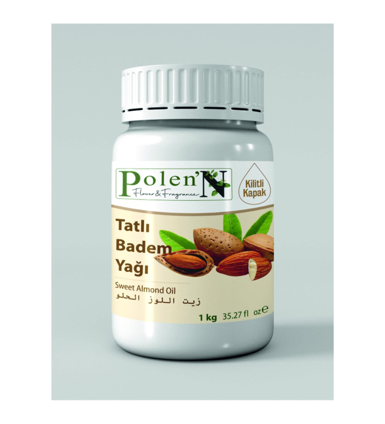 pollen'n flower&fragrance Sweet Almond Oil 1 Kg 1 Lt Pure Raw Material