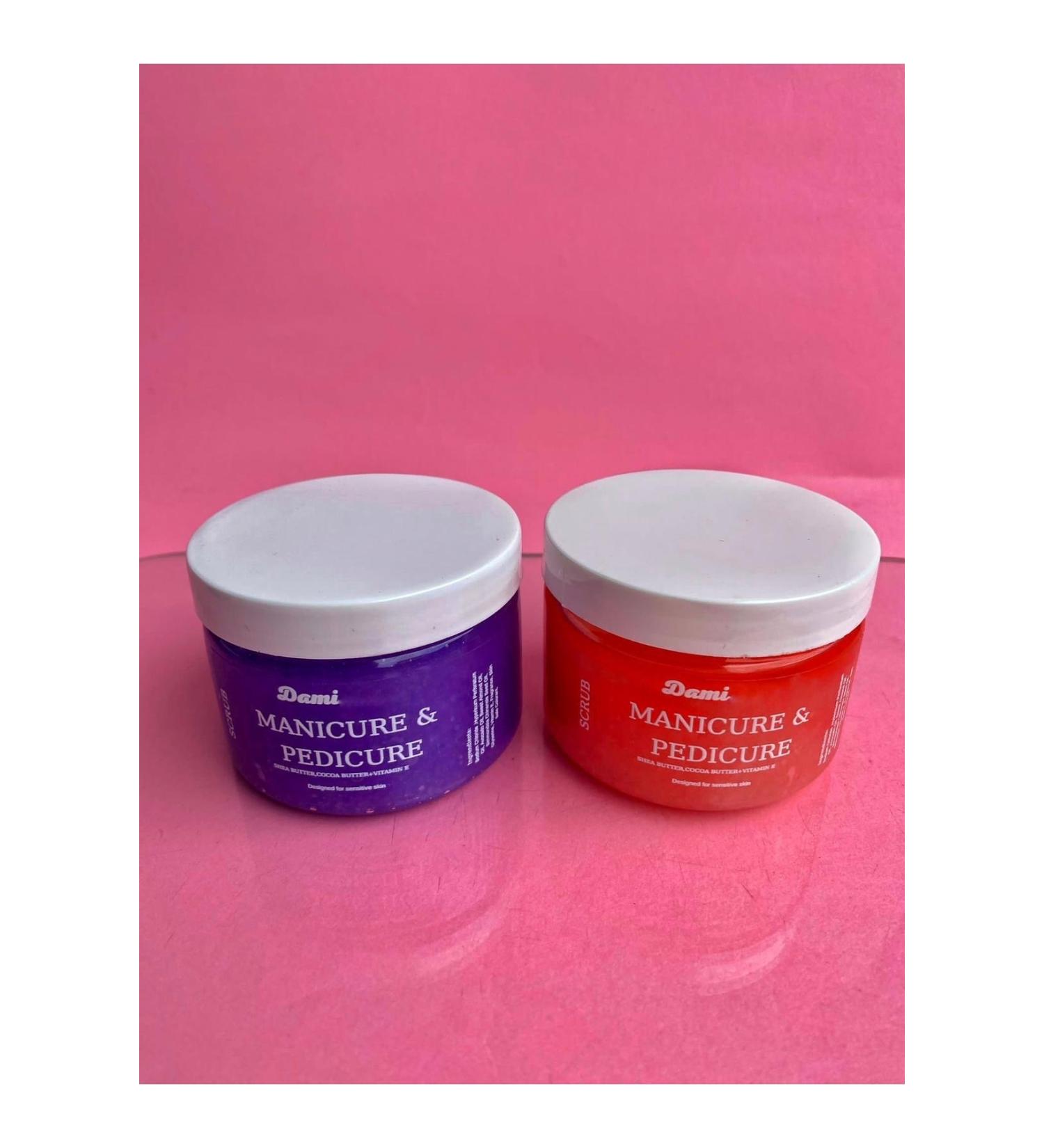 DAM 2 X 250 ml Practical Hand and Toe Nail Manicure & Peeling (RASPBERRY & STRAWBERRY FLAVOURED)