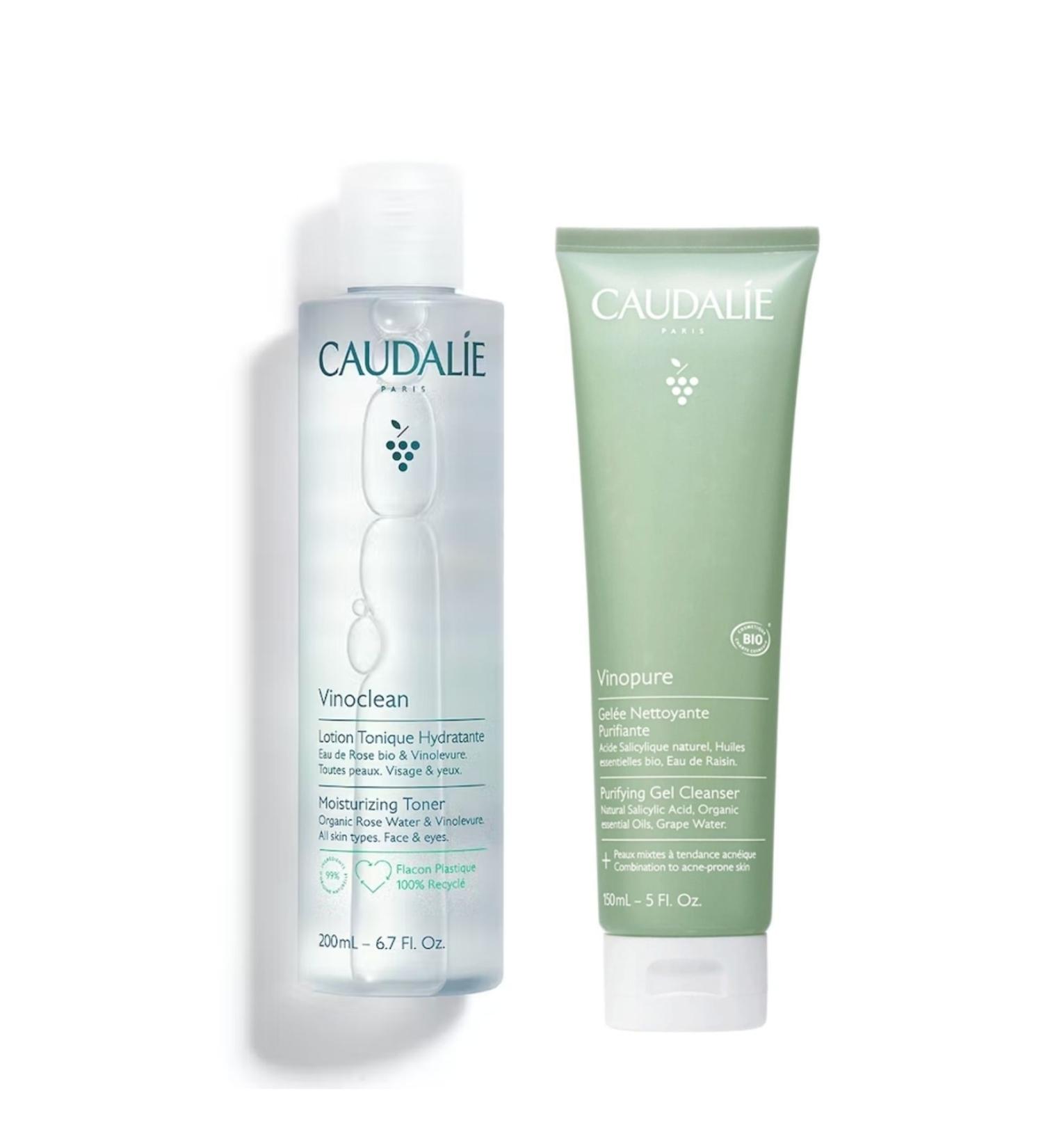 Caudalie Vinoclean Cleansing Tonic 200 ml Vinopure Purifying Cleansing Gel 150 ml | New Season