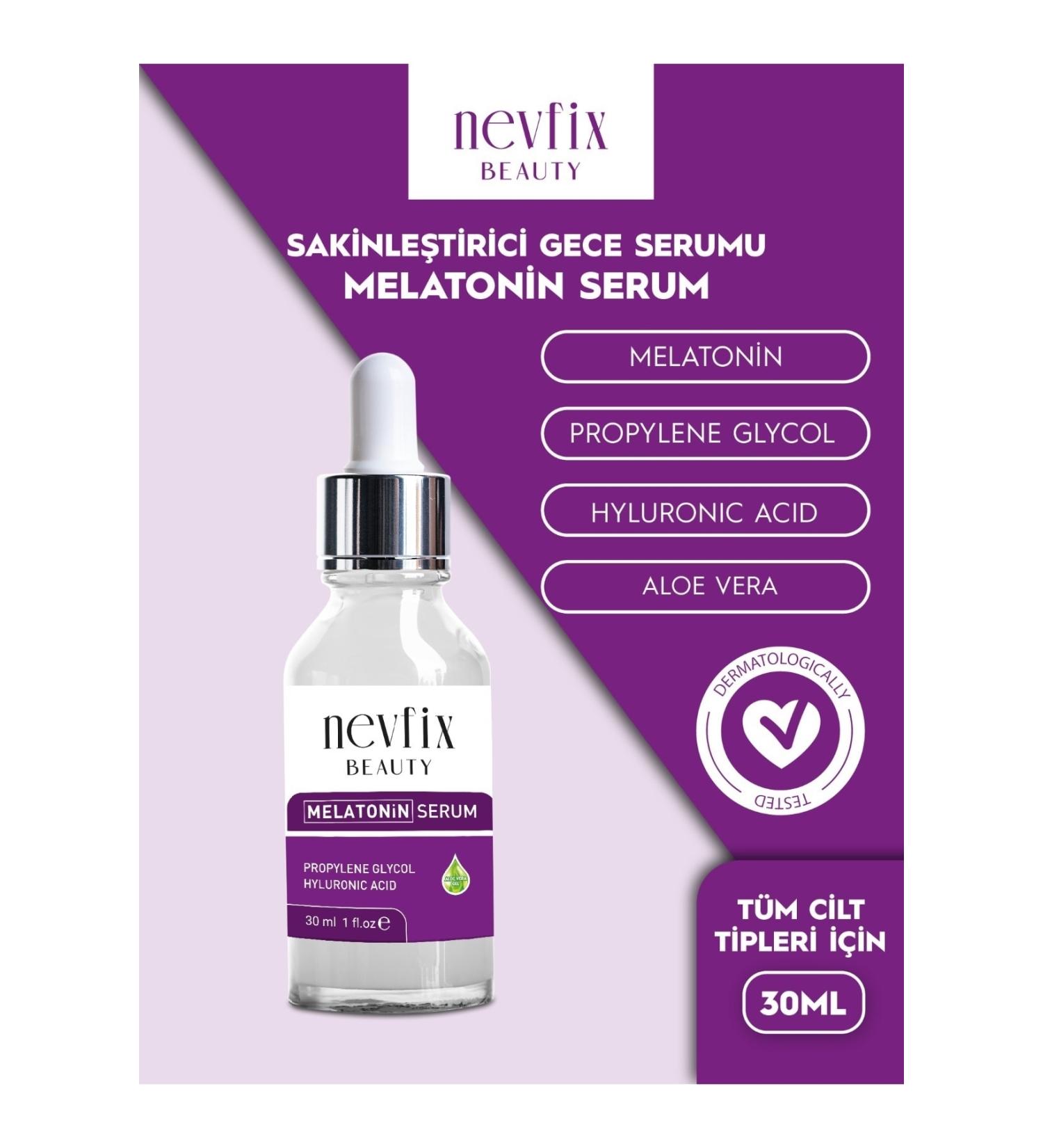 Nevfix Beauty Melatonin Night Serum 30 Ml First and Only in T rkiye - Buy Online on GoSupps.com