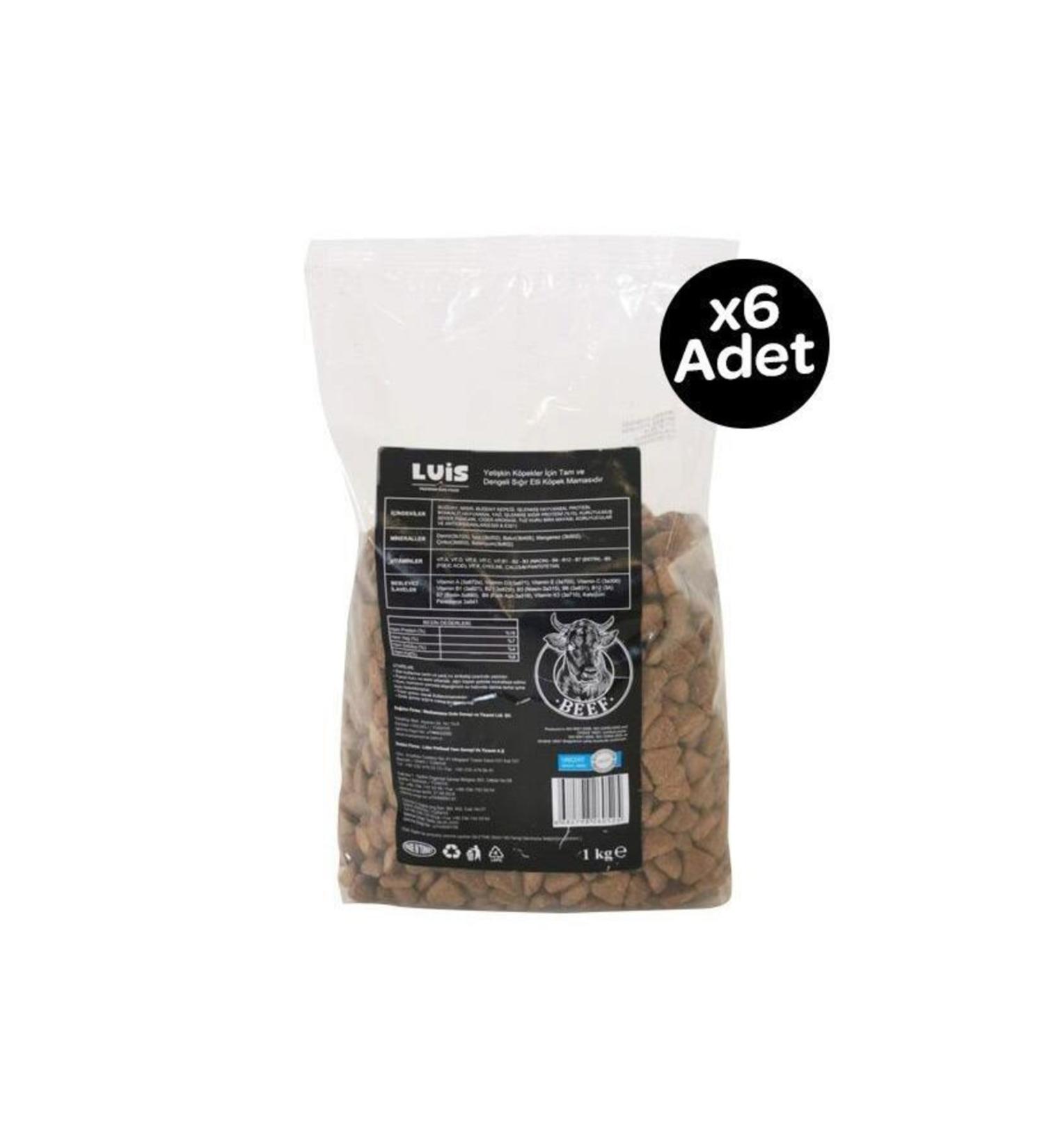 Luis Steak Dog Food 1 Kg X 6 Pieces
