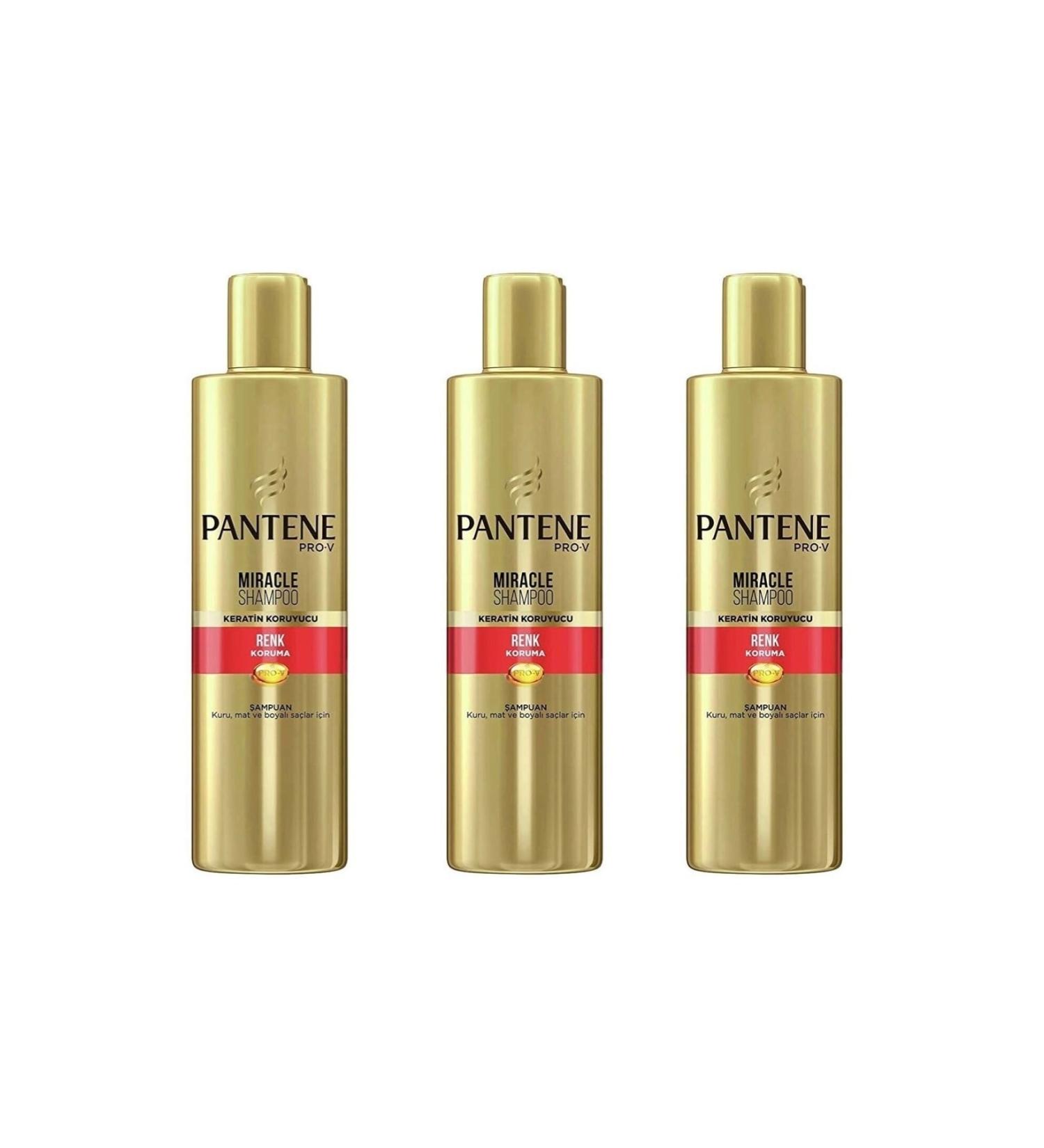 Pantene Miracle Shampoo Colored Hair Color Protection Keratin Protector 250ml *3 Piece Campaign Set
