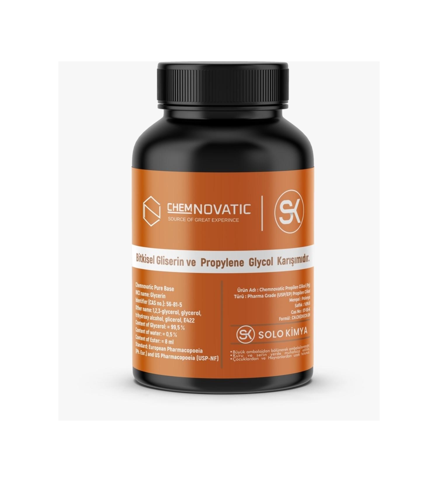 CHEMNOVAT C Solo Kimya Glycerin 1000 Ml - 6 Mg 80-20 N-base