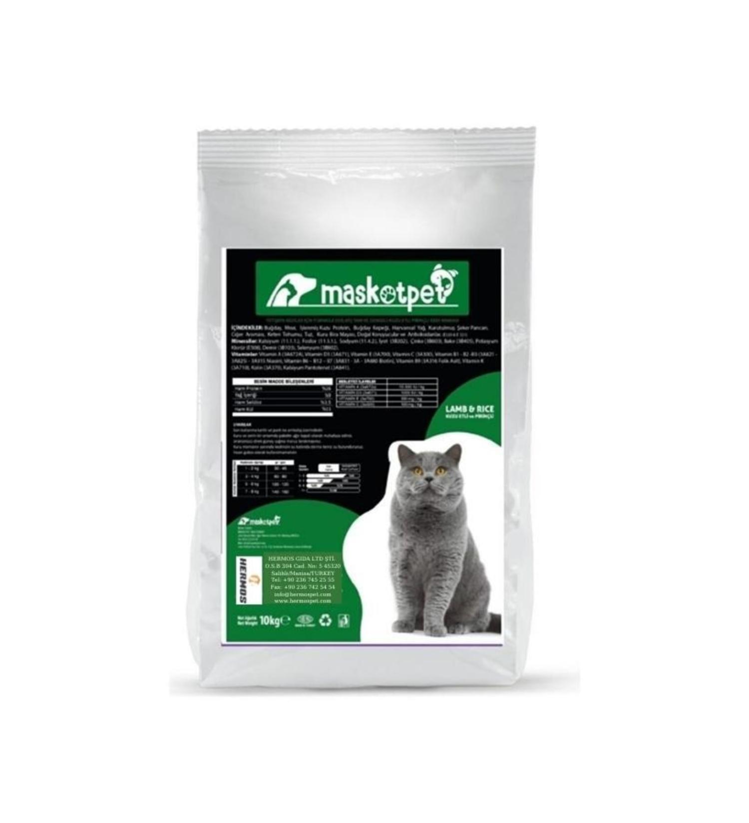 Mascot - Enjoy Lamb and Rice Adult Cat Food 10 Kg