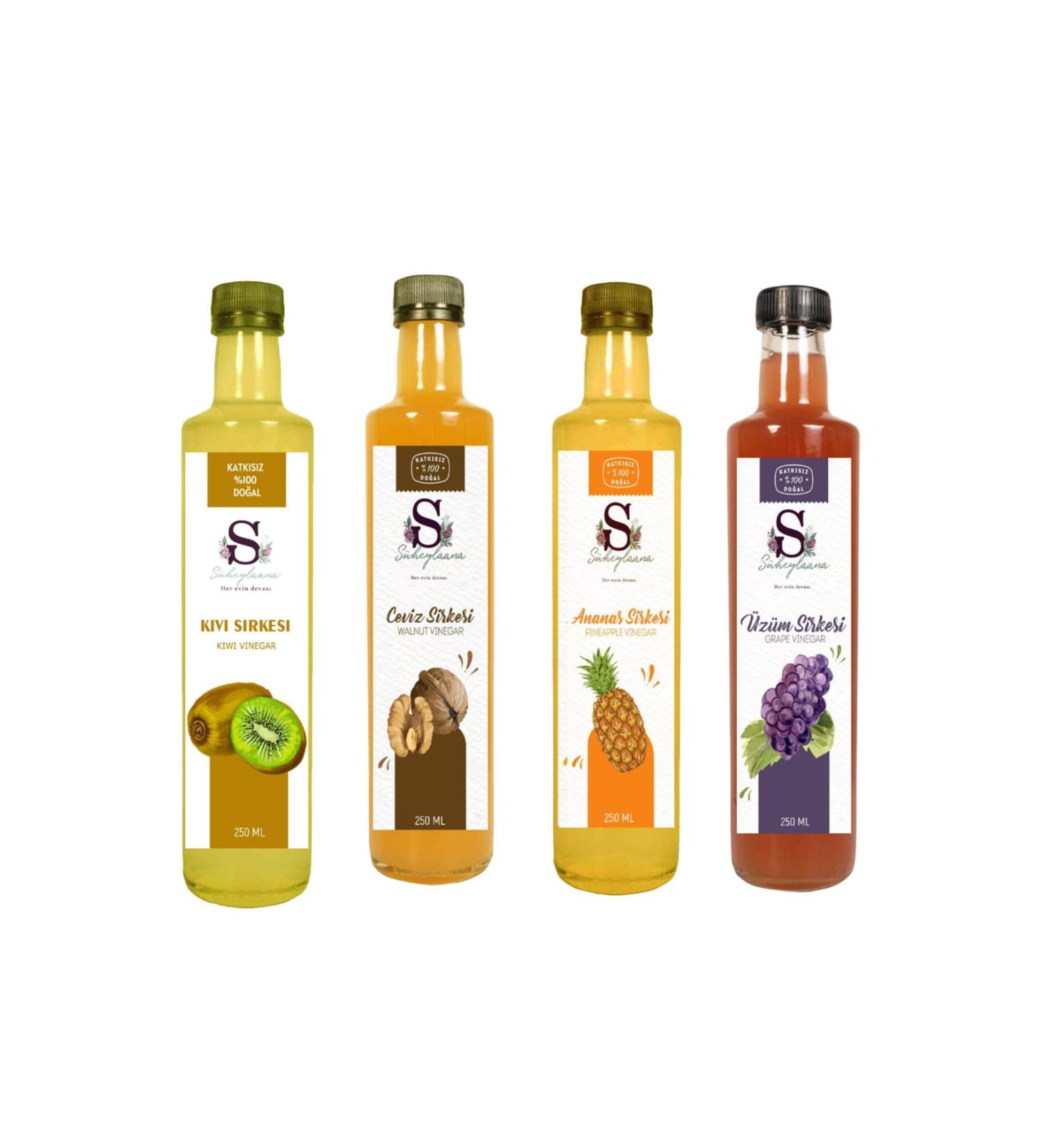 Suheylaana Natural Kiwi Walnut Pineapple and Grape Vinegar 250 Ml