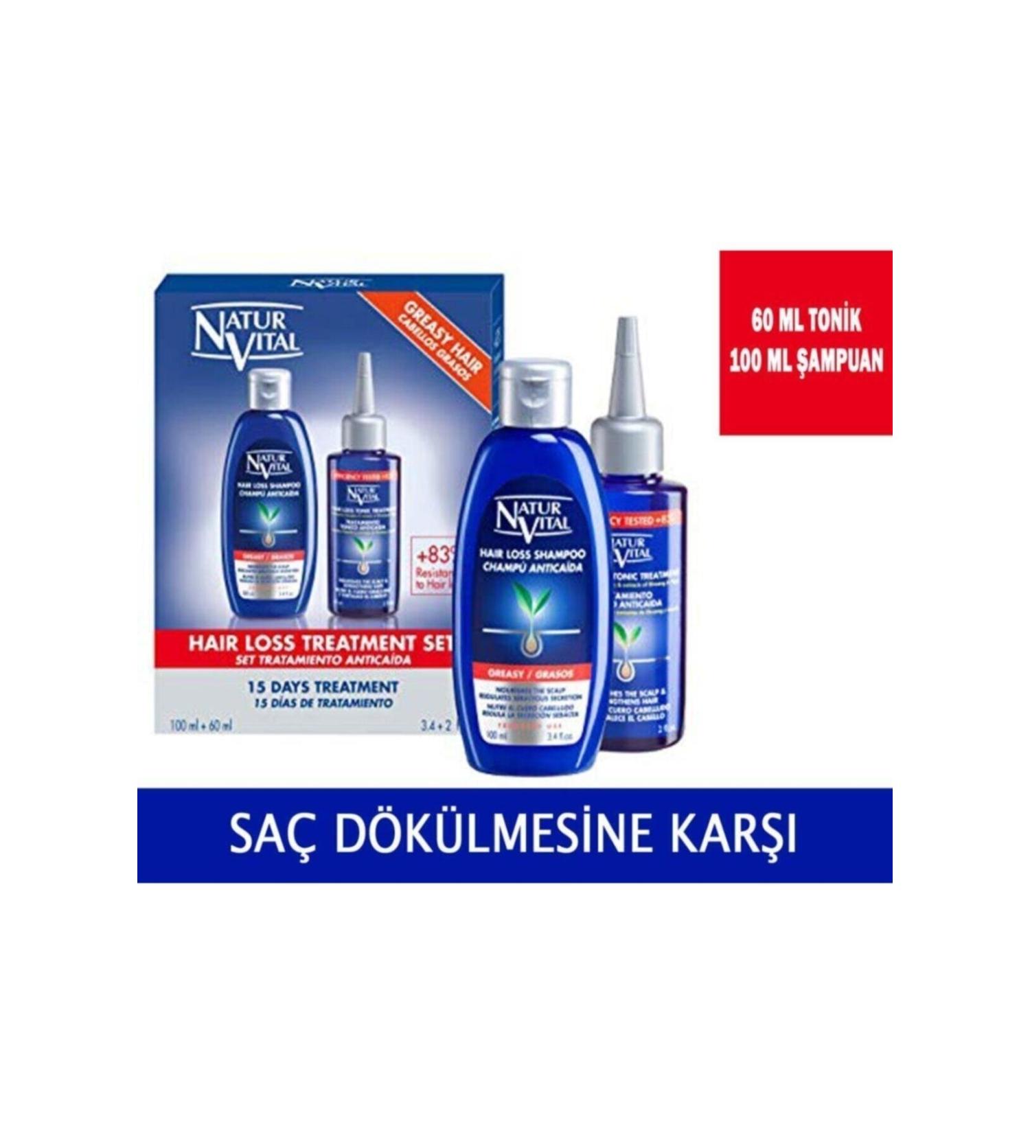 Natur Vital Natural Vital Hair Loss Treatment Tonic 60ml 100ml Shampoo Oily